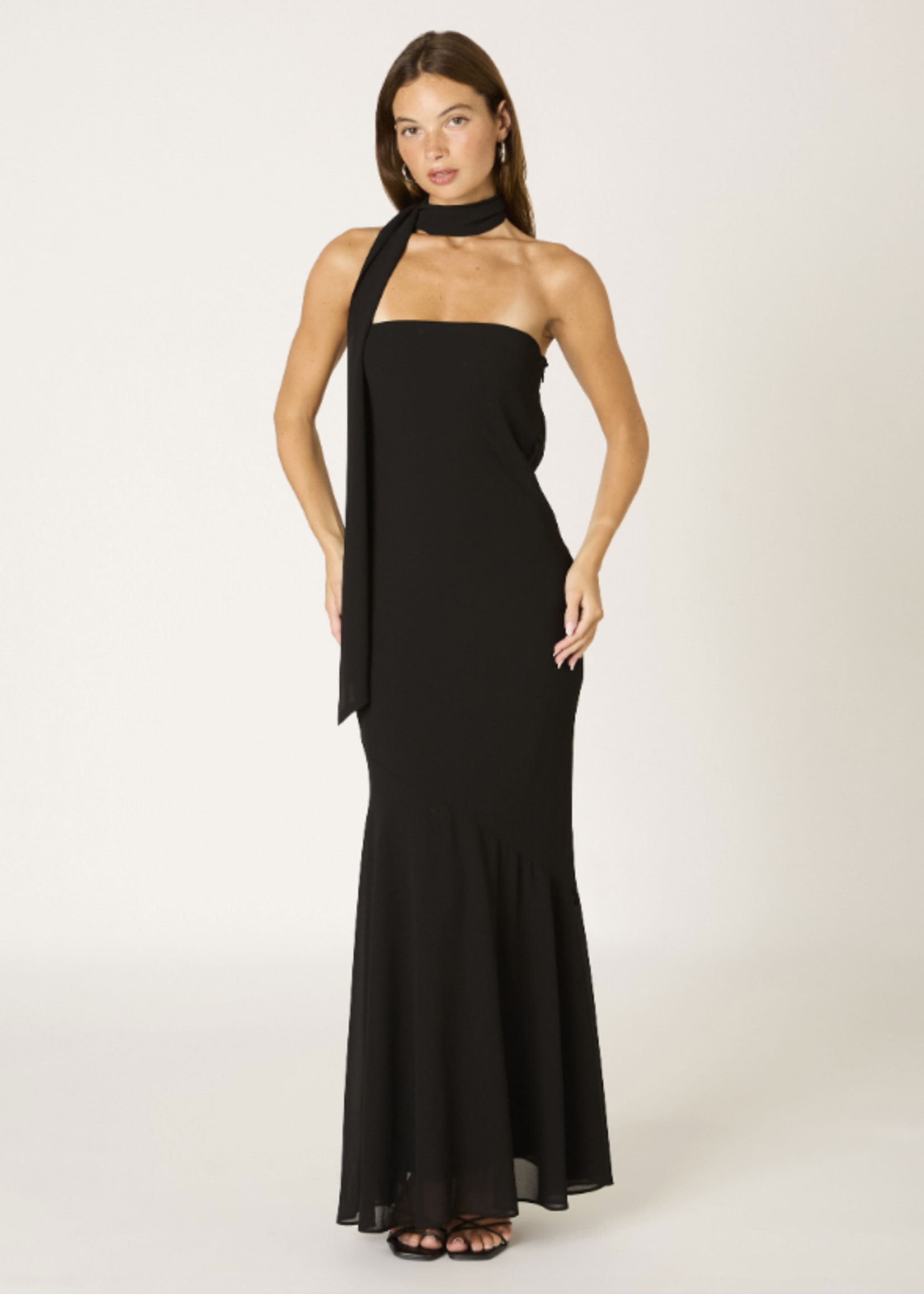 Fab Black Formal w/ Scarf