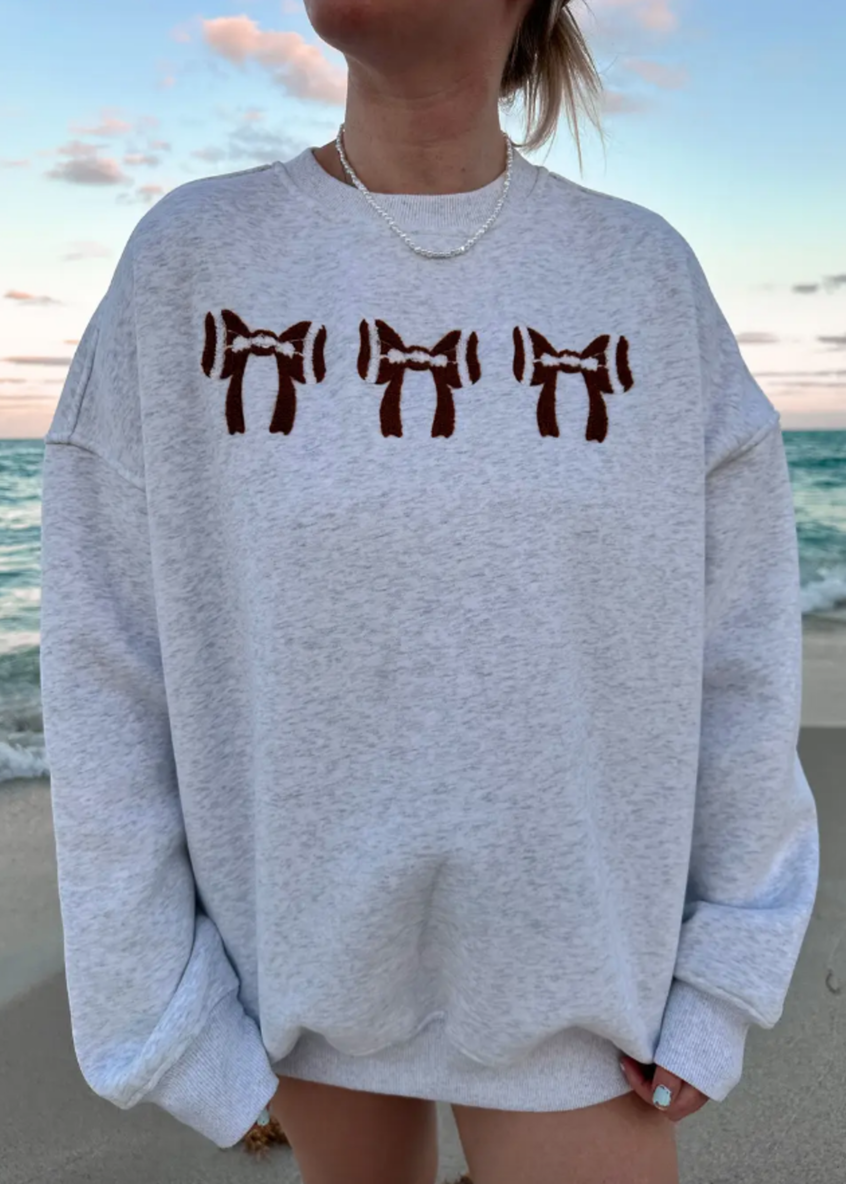 Football Bow Sweatshirt