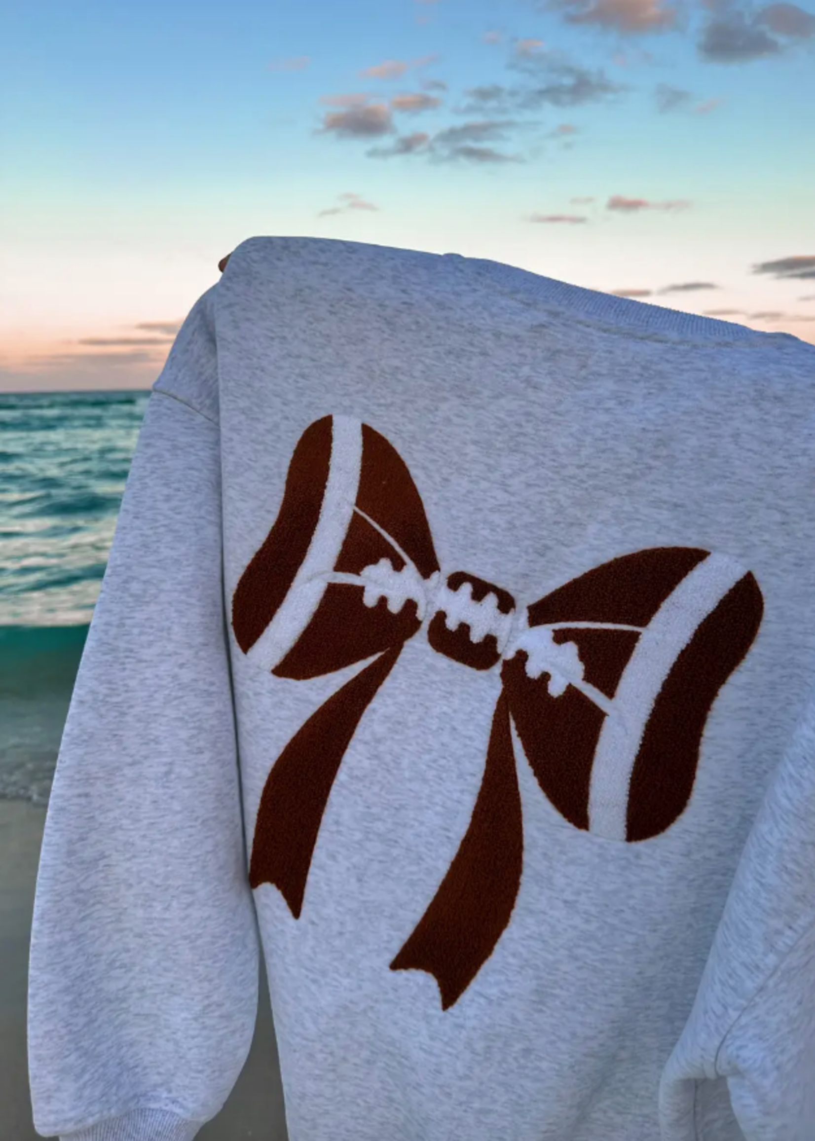 Football Bow Sweatshirt