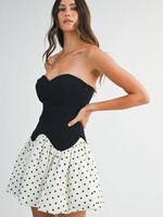 Polka Dot Contrast Dress