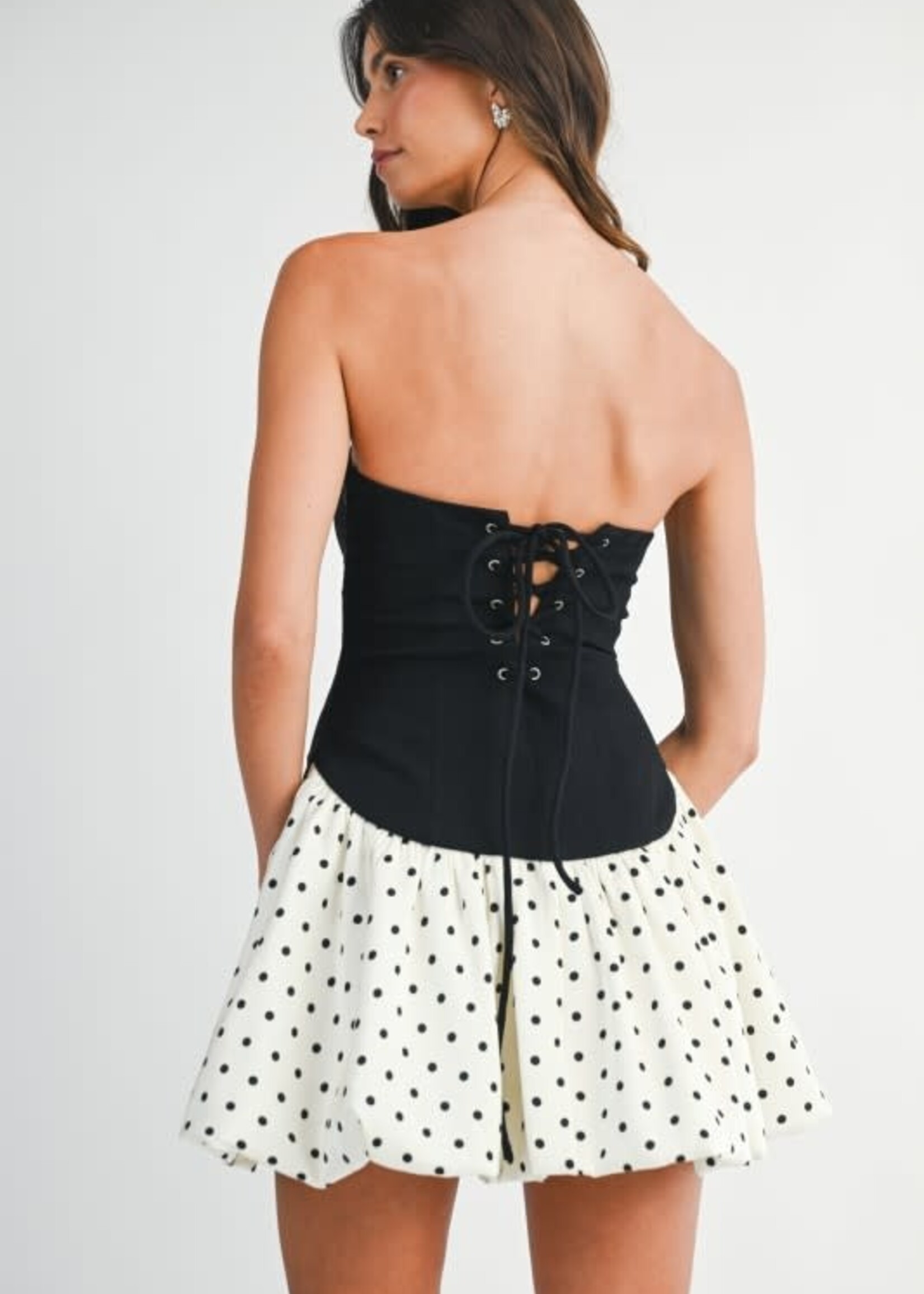 Polka Dot Contrast Dress