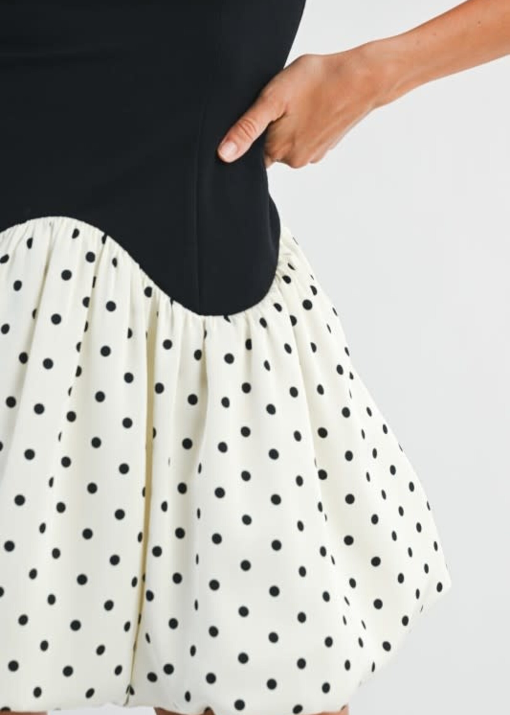 Polka Dot Contrast Dress