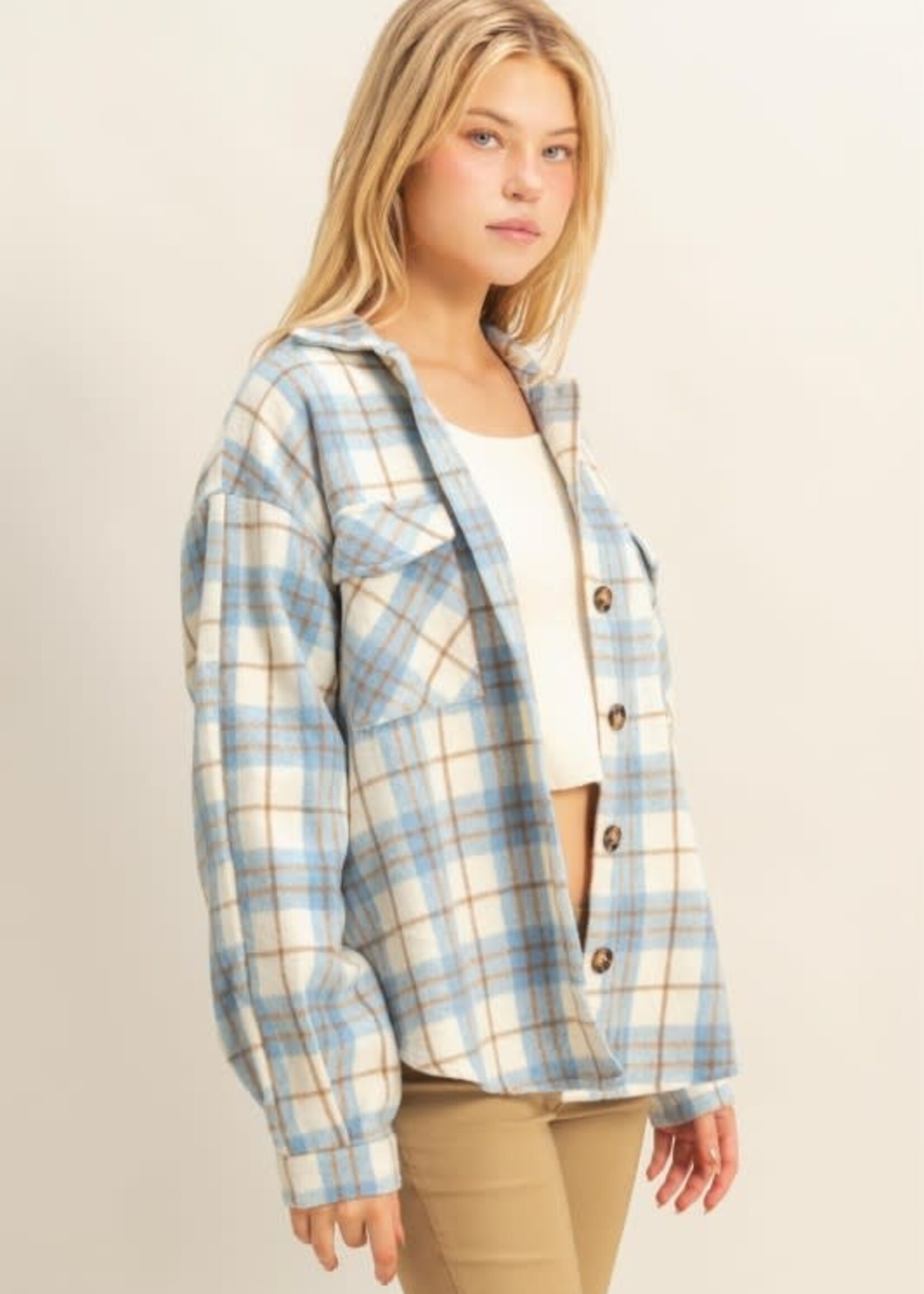 Blue Plaid Shacket