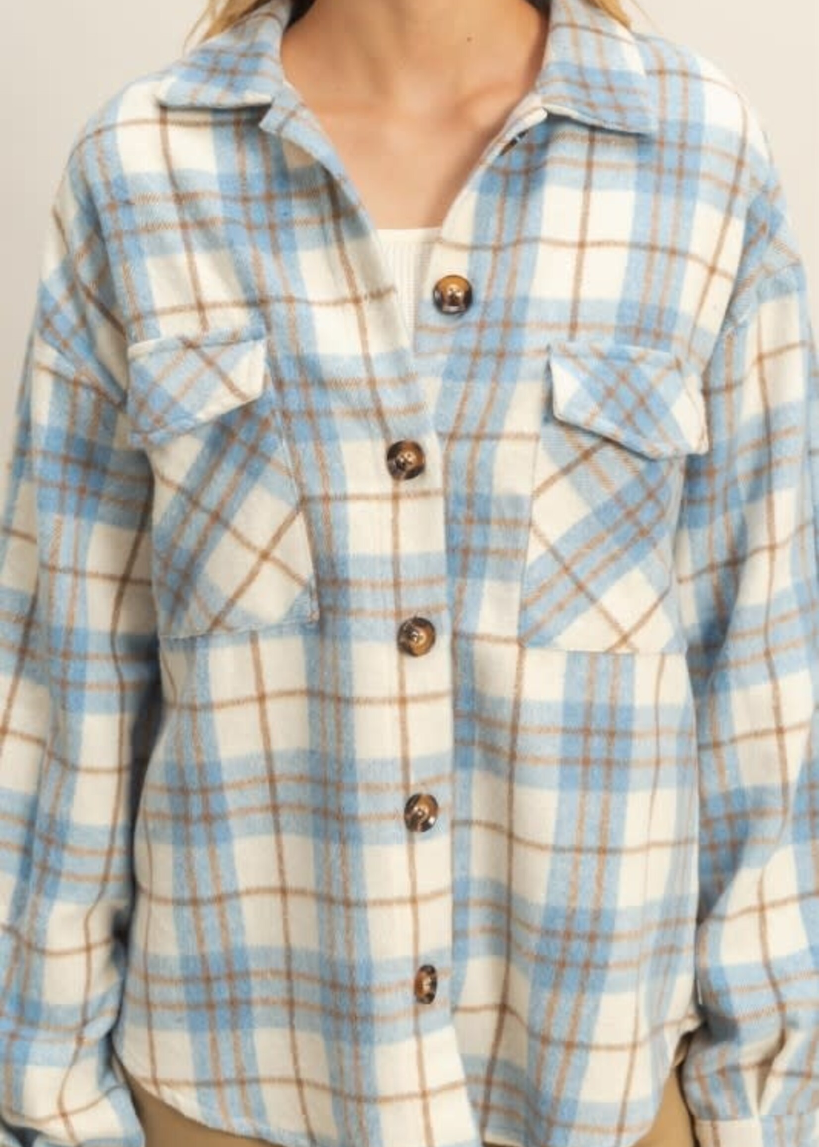Blue Plaid Shacket