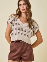 Brown Check Sweater Vest
