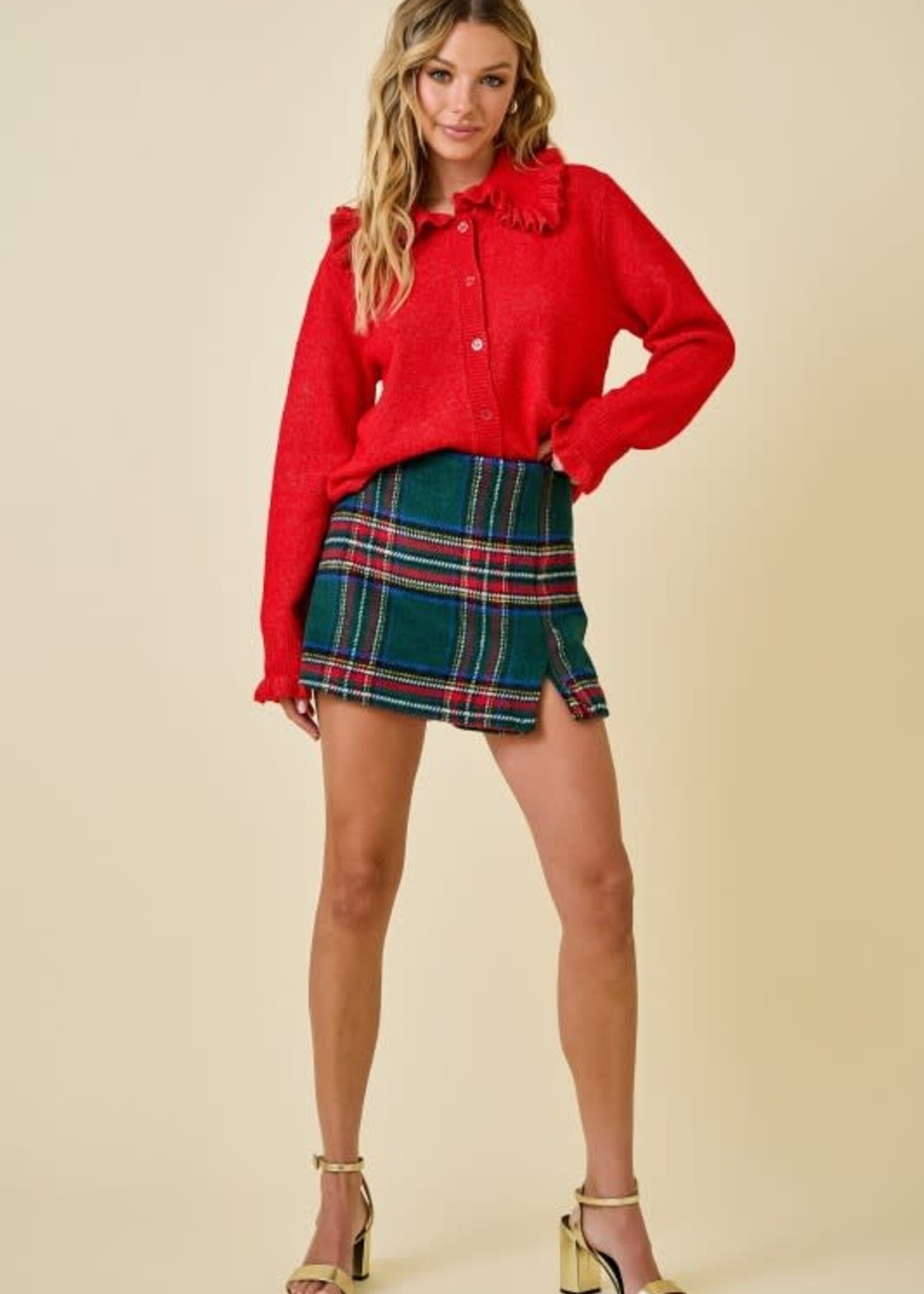 Pretty Plaid Holiday Skort