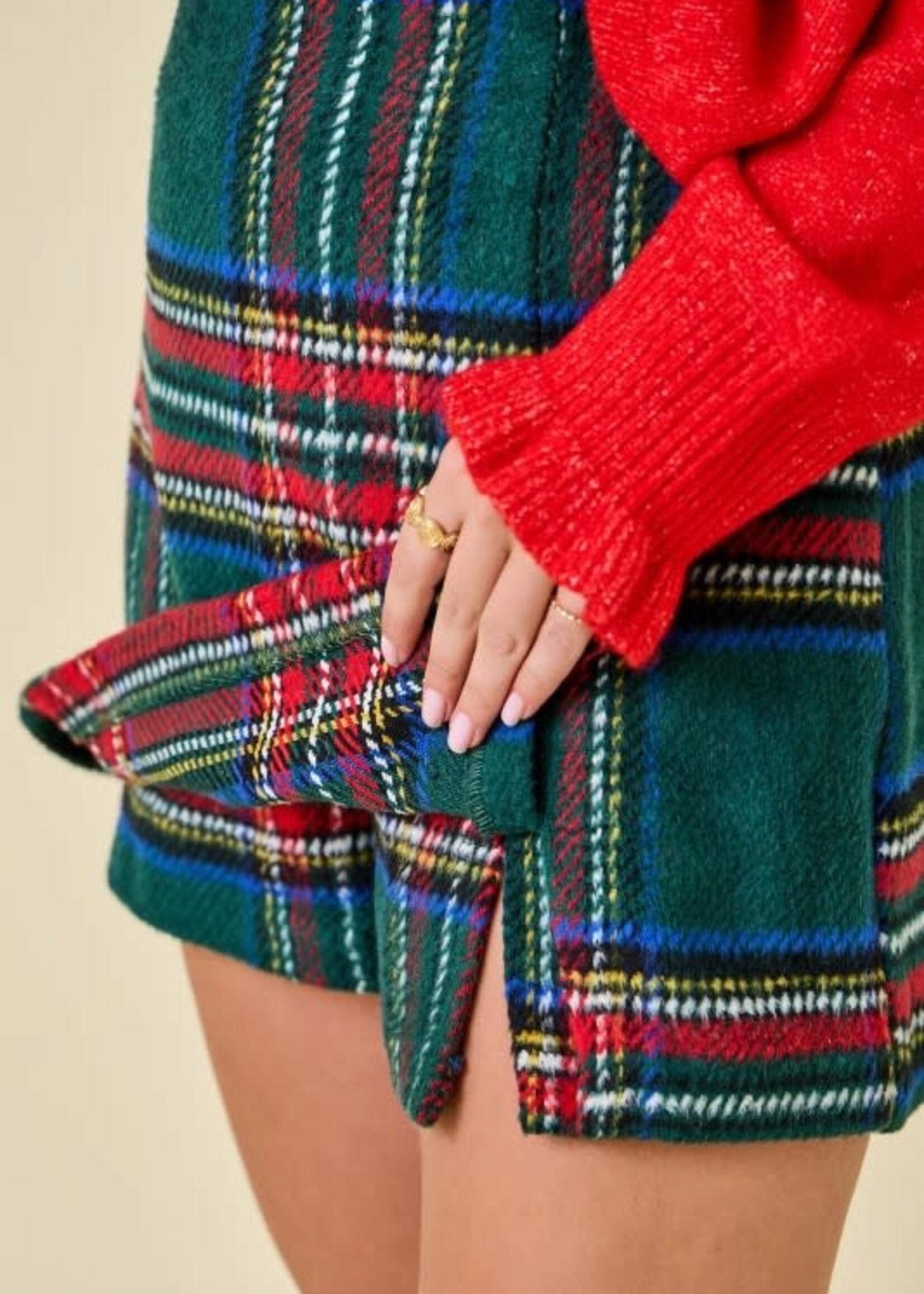 Pretty Plaid Holiday Skort