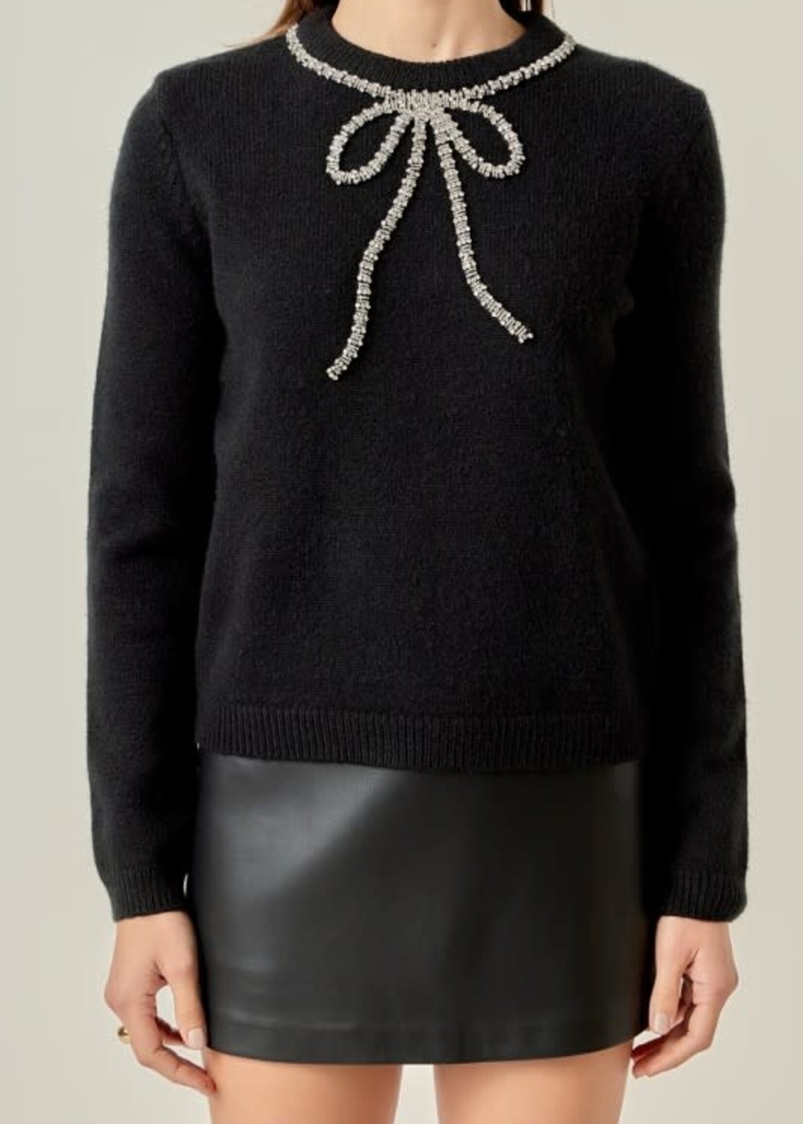 Sparkle Bow Holiday Sweater