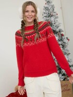 Fuzzy Fair Isle Sweater