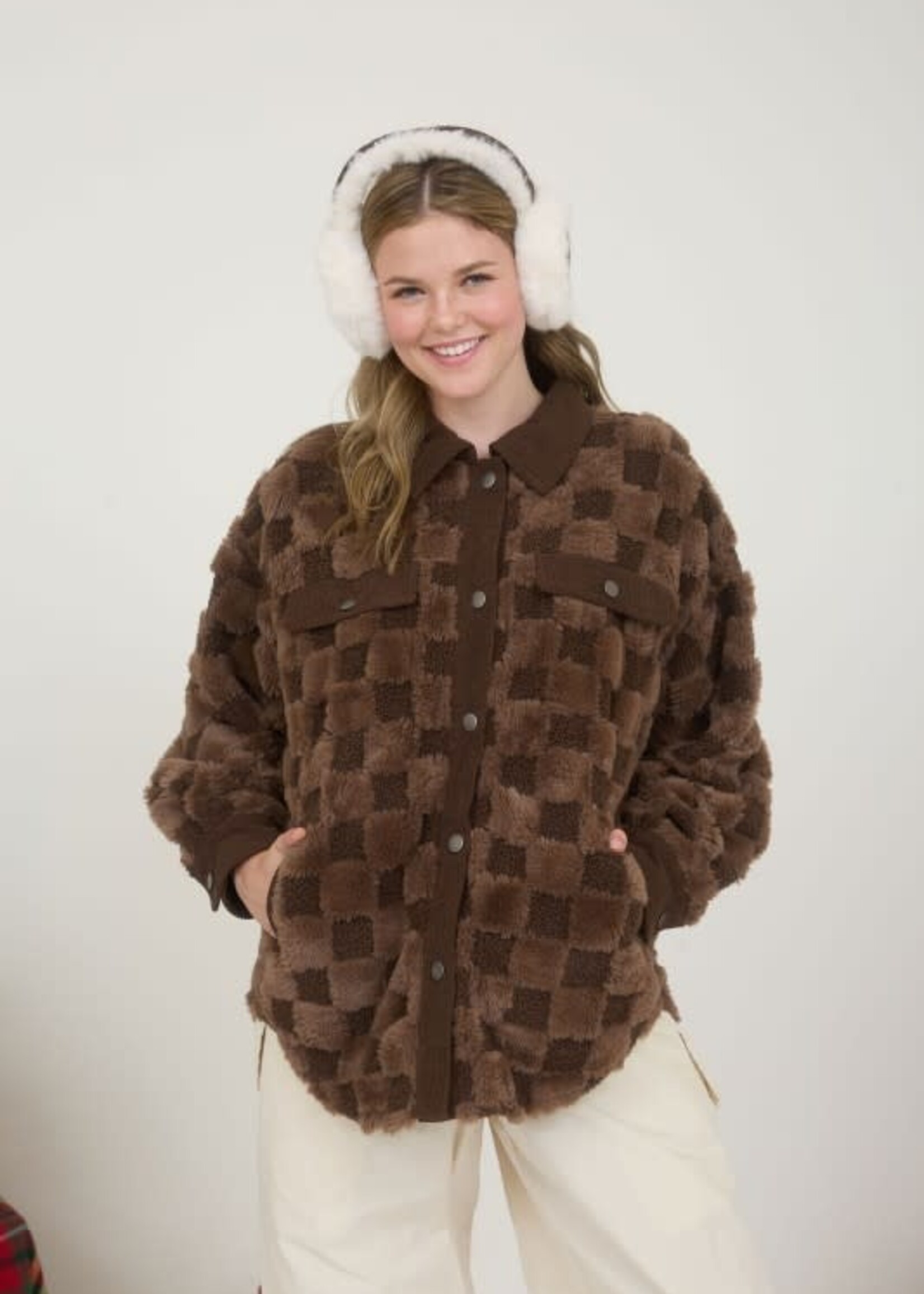 Fuzzy Comfy Shearling Shacket (2 Colors)