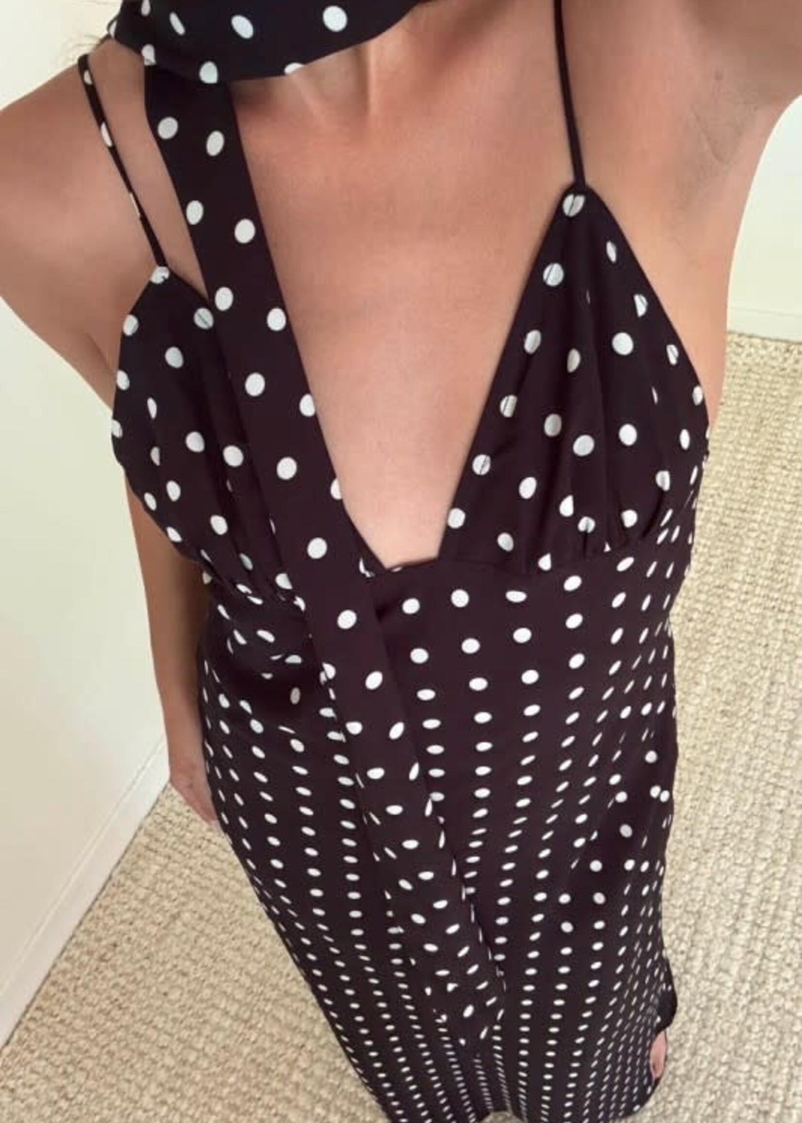 Polka Dot w/ Scarf Dress (2 Colors)