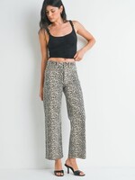 Leopard Straight Denim