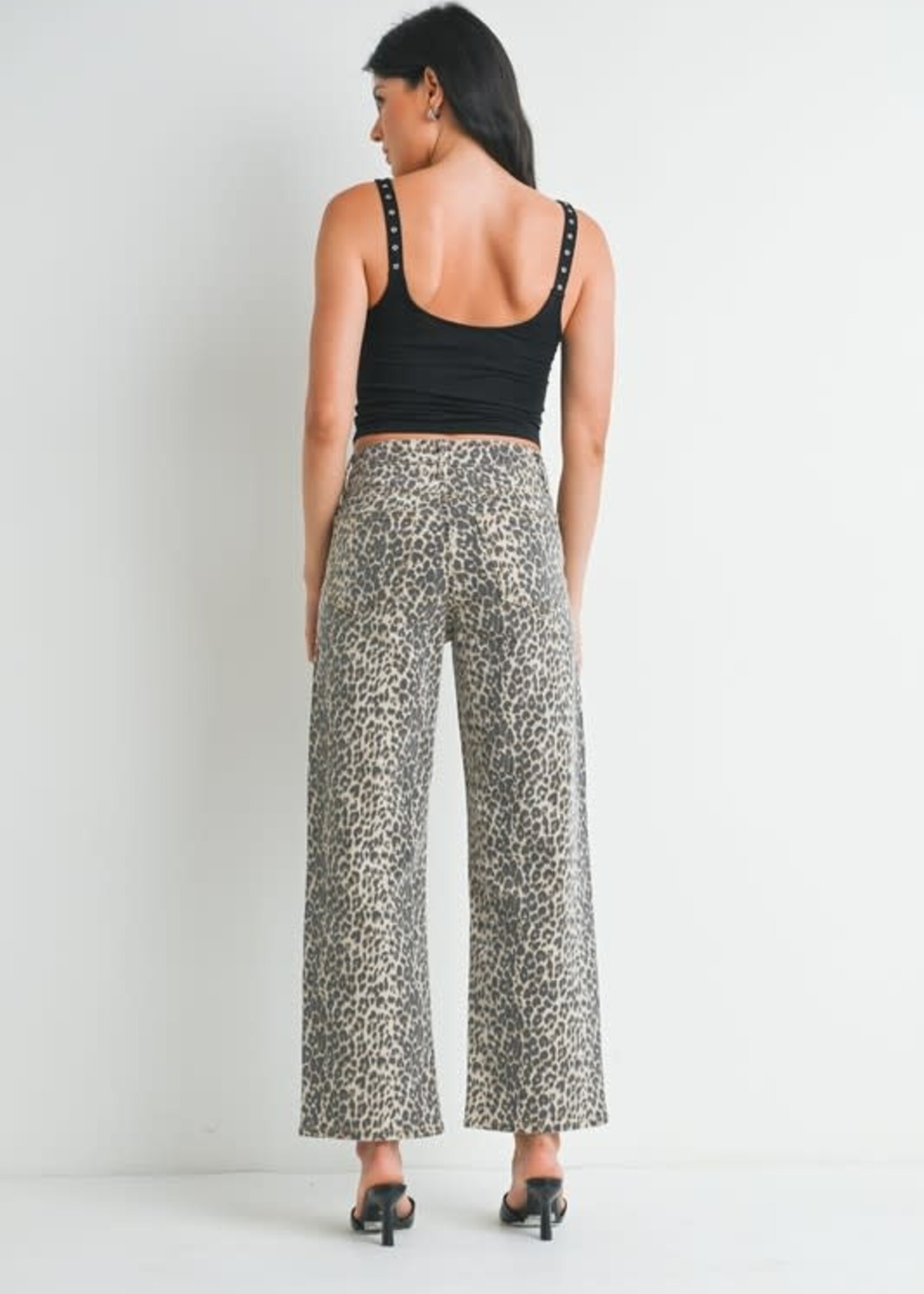 Leopard Straight Denim