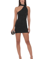 Sparkle One Shoulder Scarf Dress