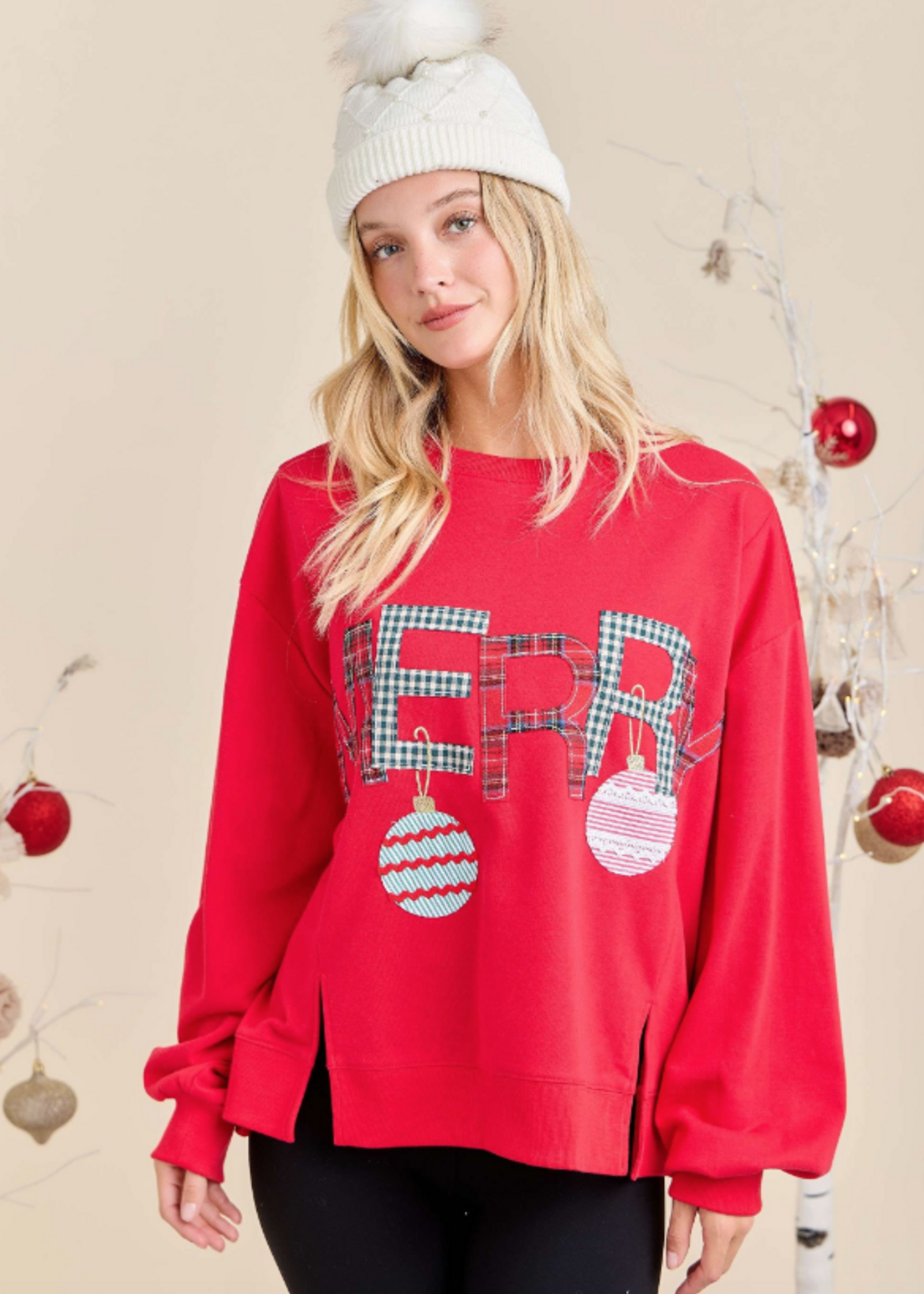 Ornament Patchwork Sweatshirt (3 Colors)