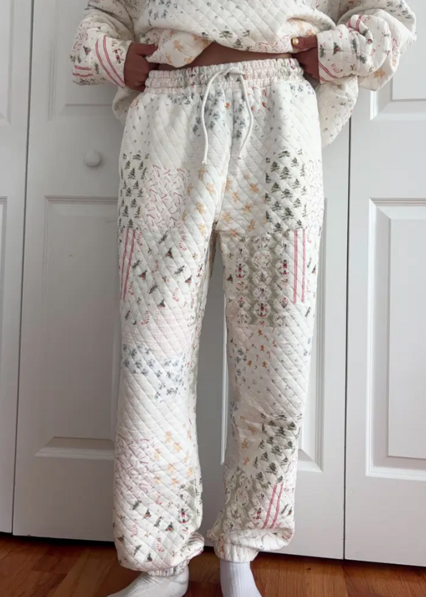 Holiday Quilted Joggers