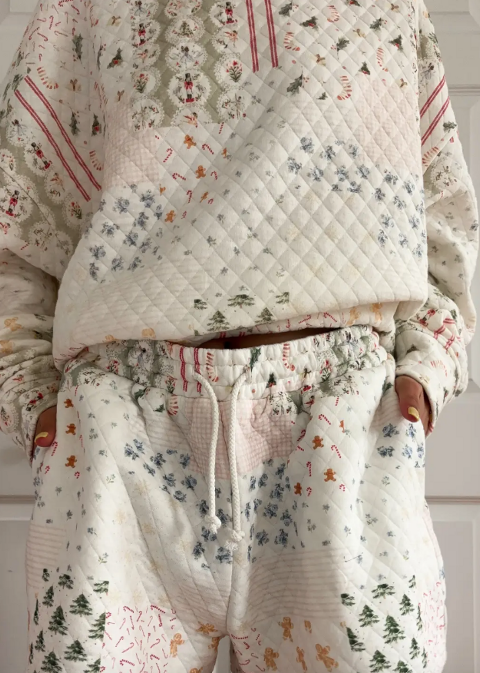 Holiday Quilted Joggers