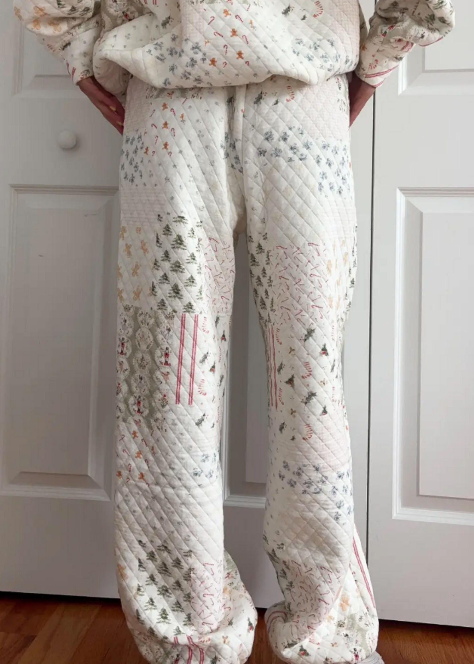 Holiday Quilted Joggers