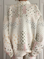 Holiday Quilted Mockneck Sweatshirt