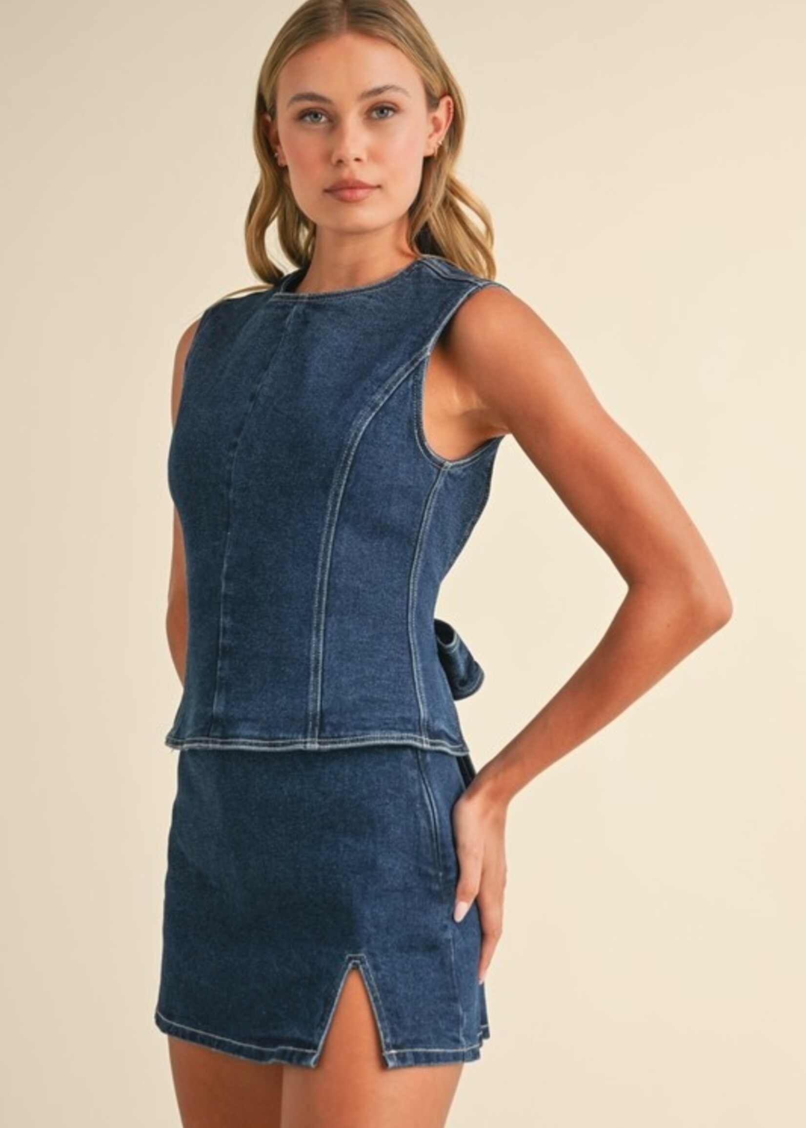 Dark Wash Denim Skirt