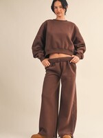 Chocolate Cozy Fleece Sweatshirt