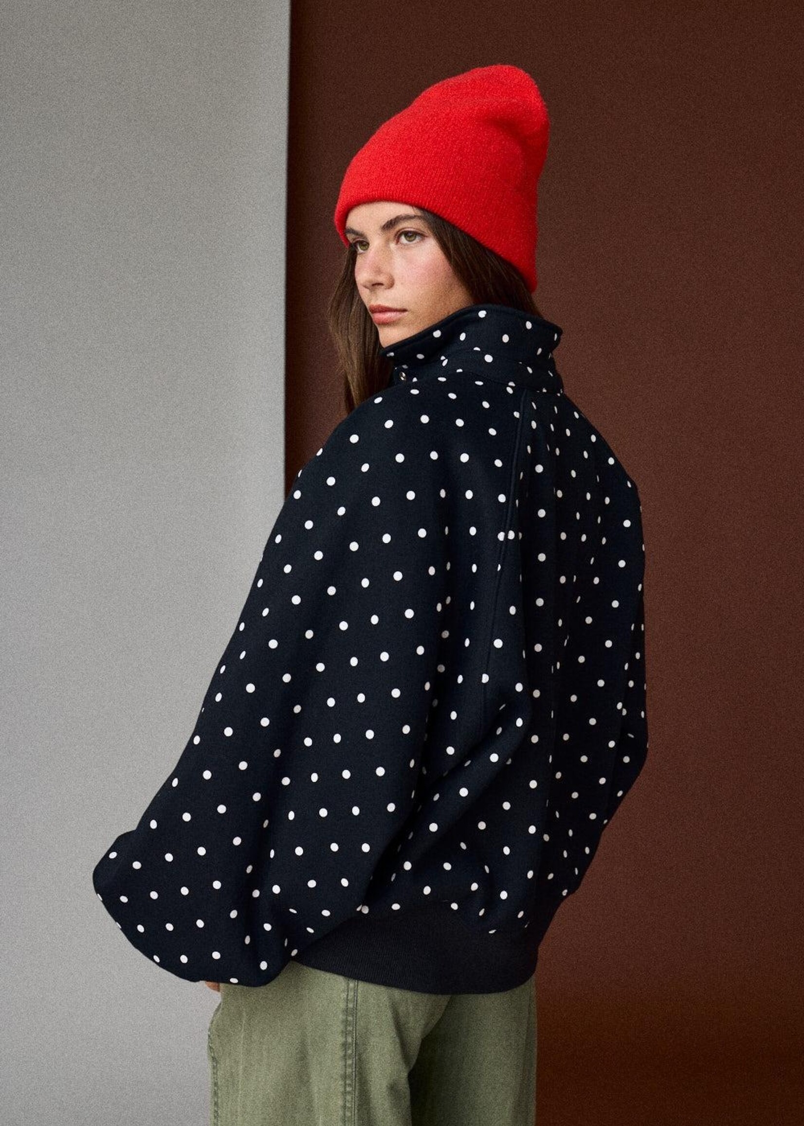 Polka Dot Snap Pullover