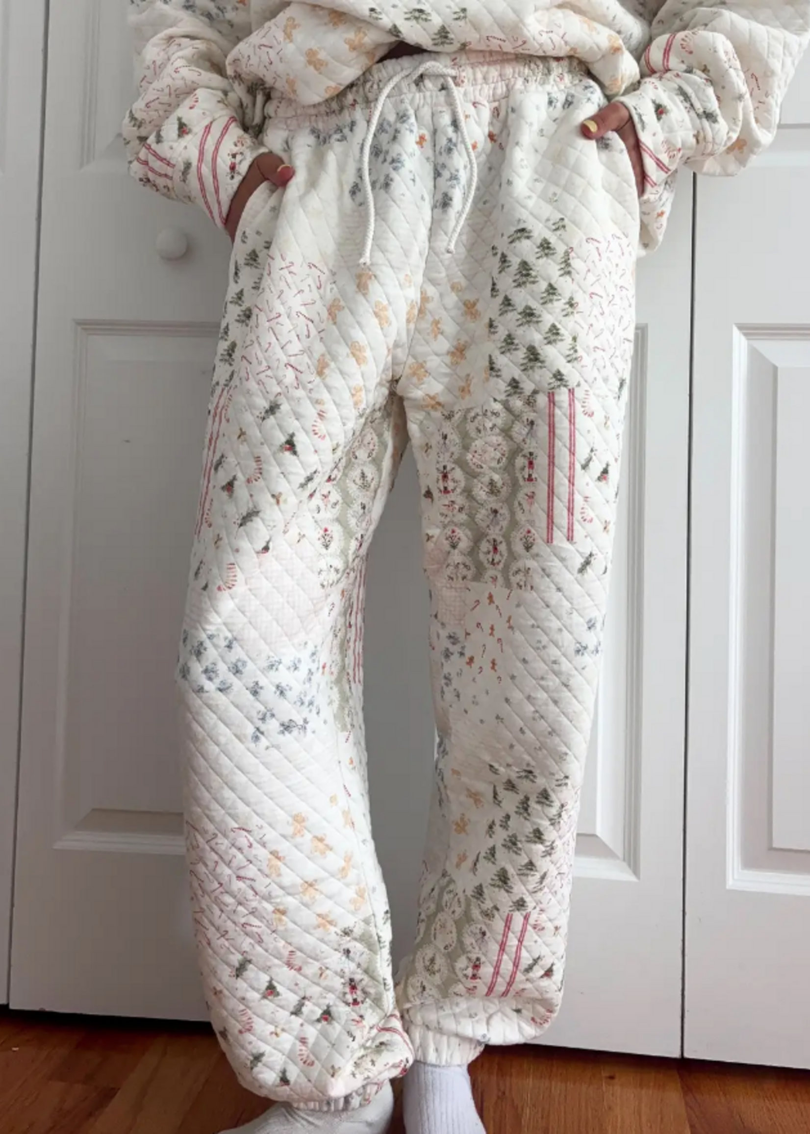 Holiday Quilted Joggers