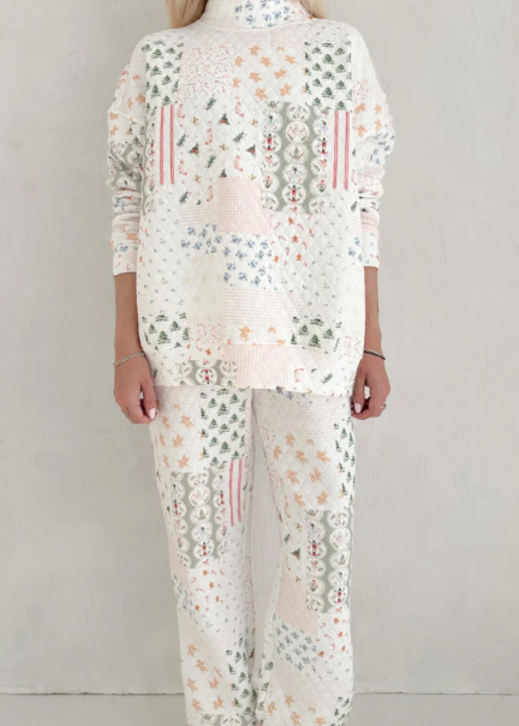 Holiday Quilted Joggers