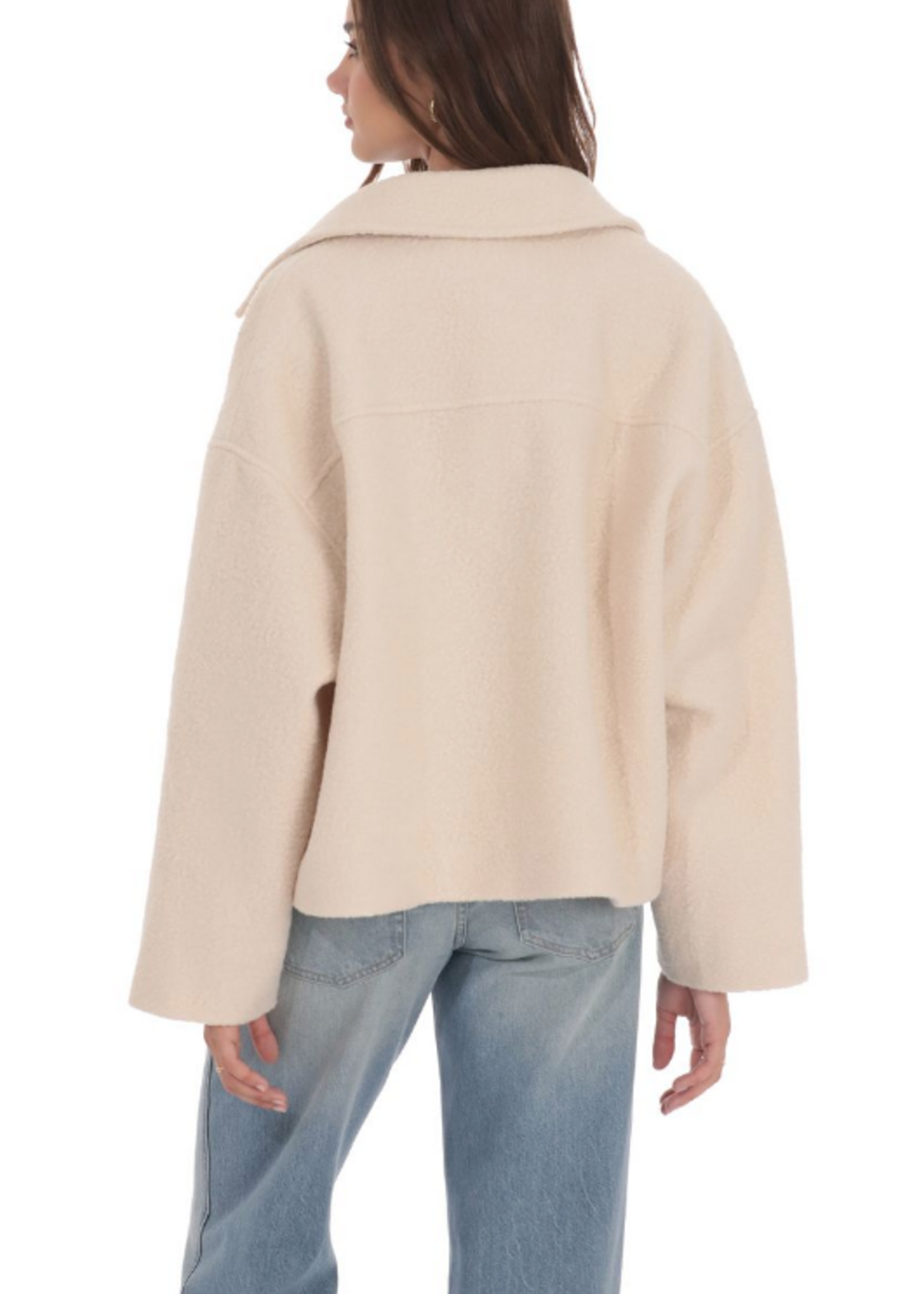Cream Sherpa Jacket