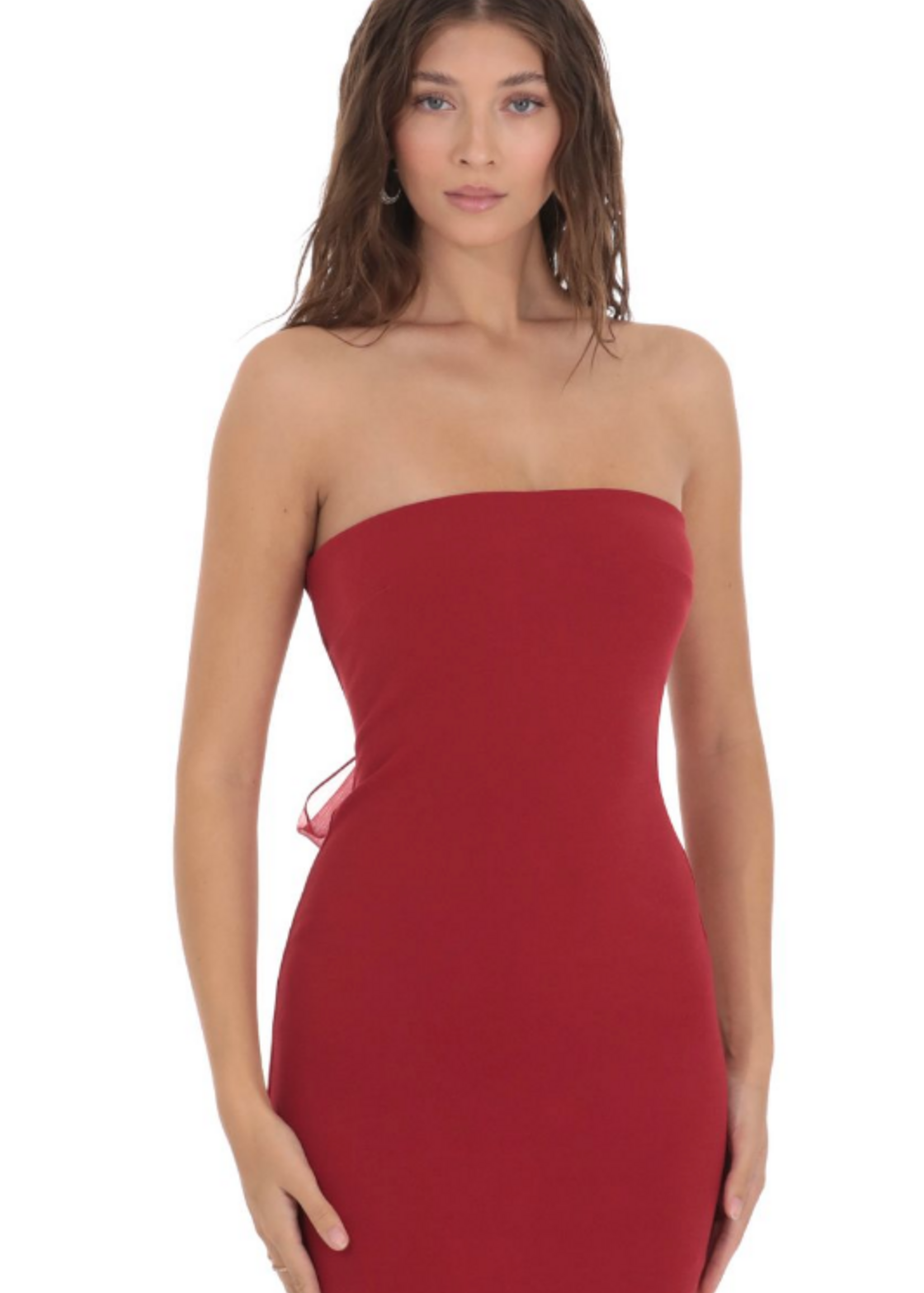 Bow Back Formal Red Dress