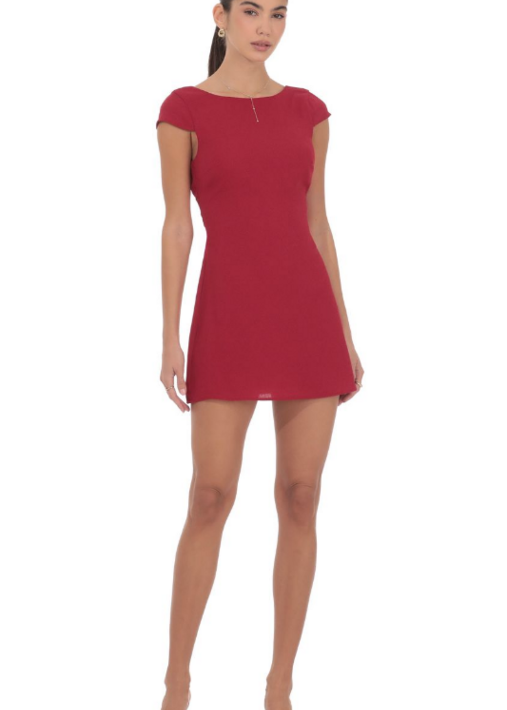 Red Bow Back Party Dress