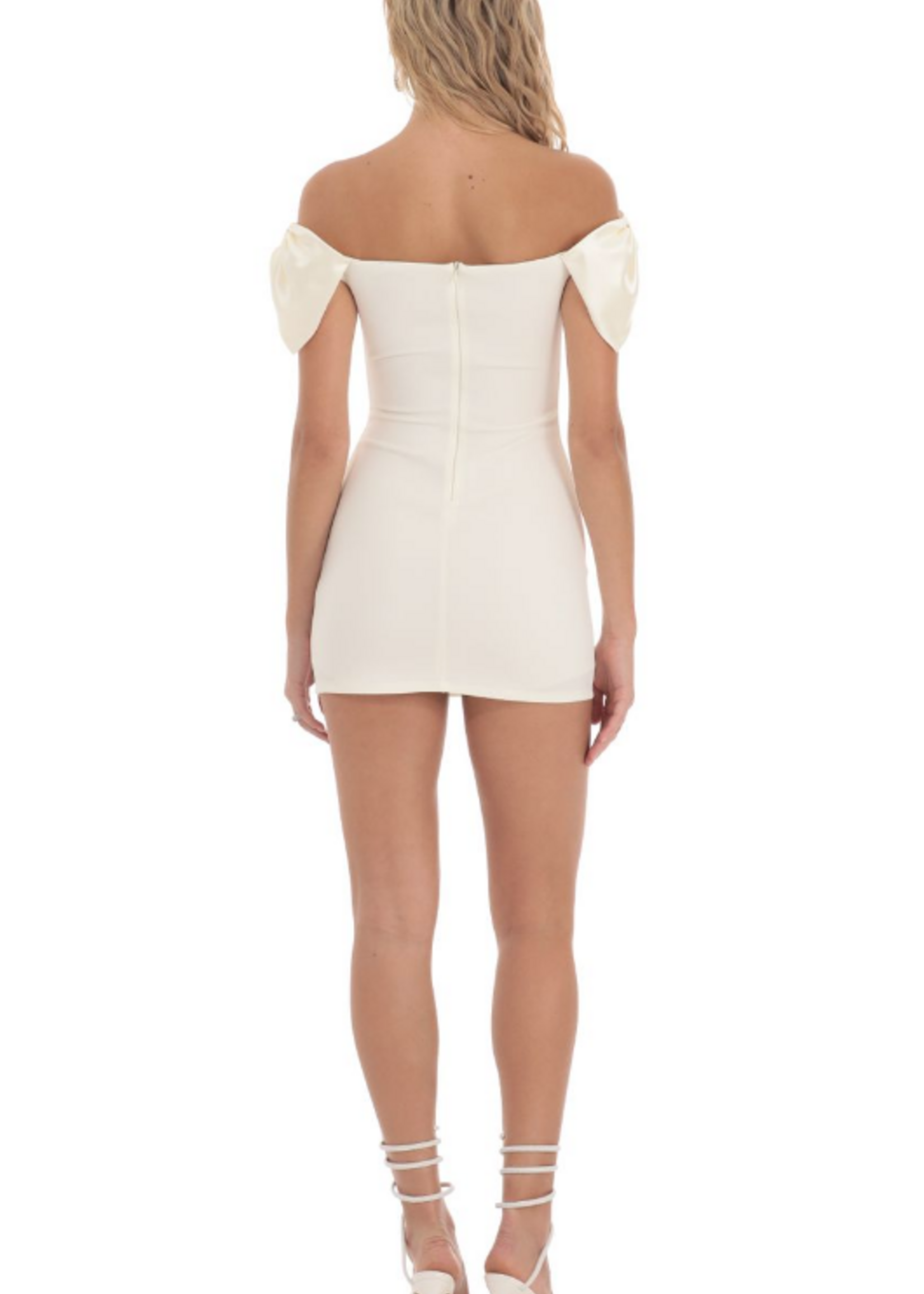 Pretty Cream Bow Dress