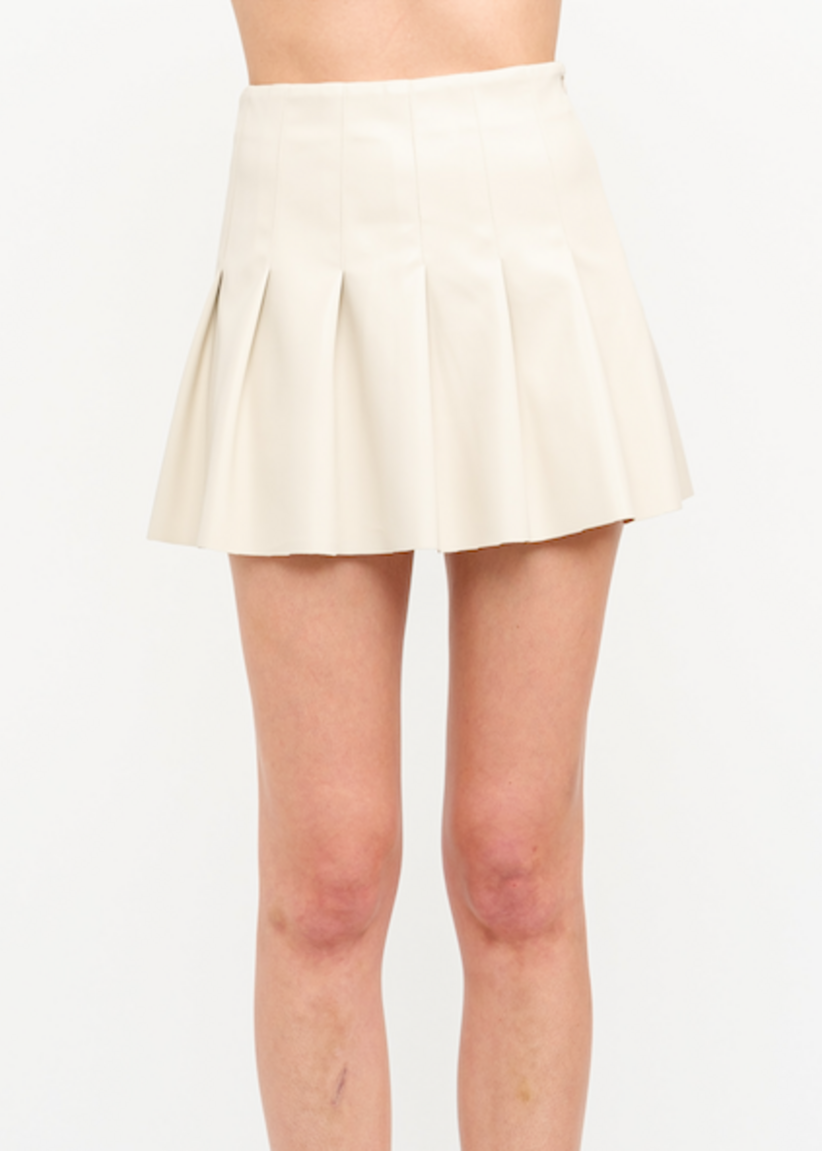 Pretty Pleats Leather Skirt (2 Colors)
