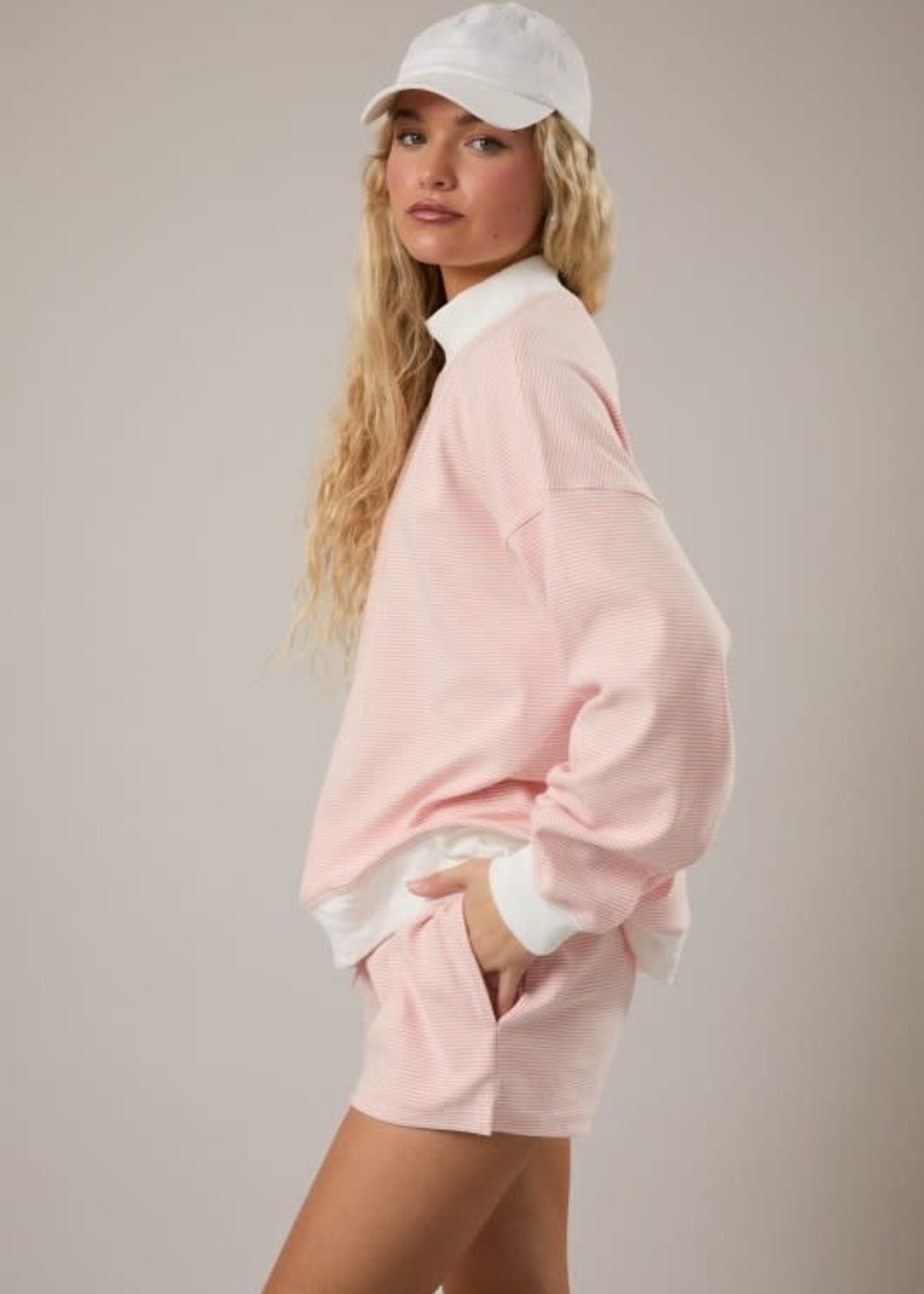 Happy Stripes Mockneck Top