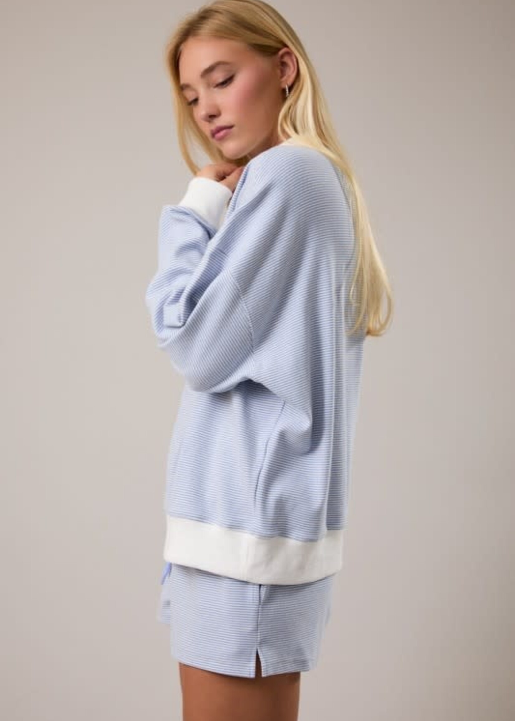 Happy Stripes Mockneck Top