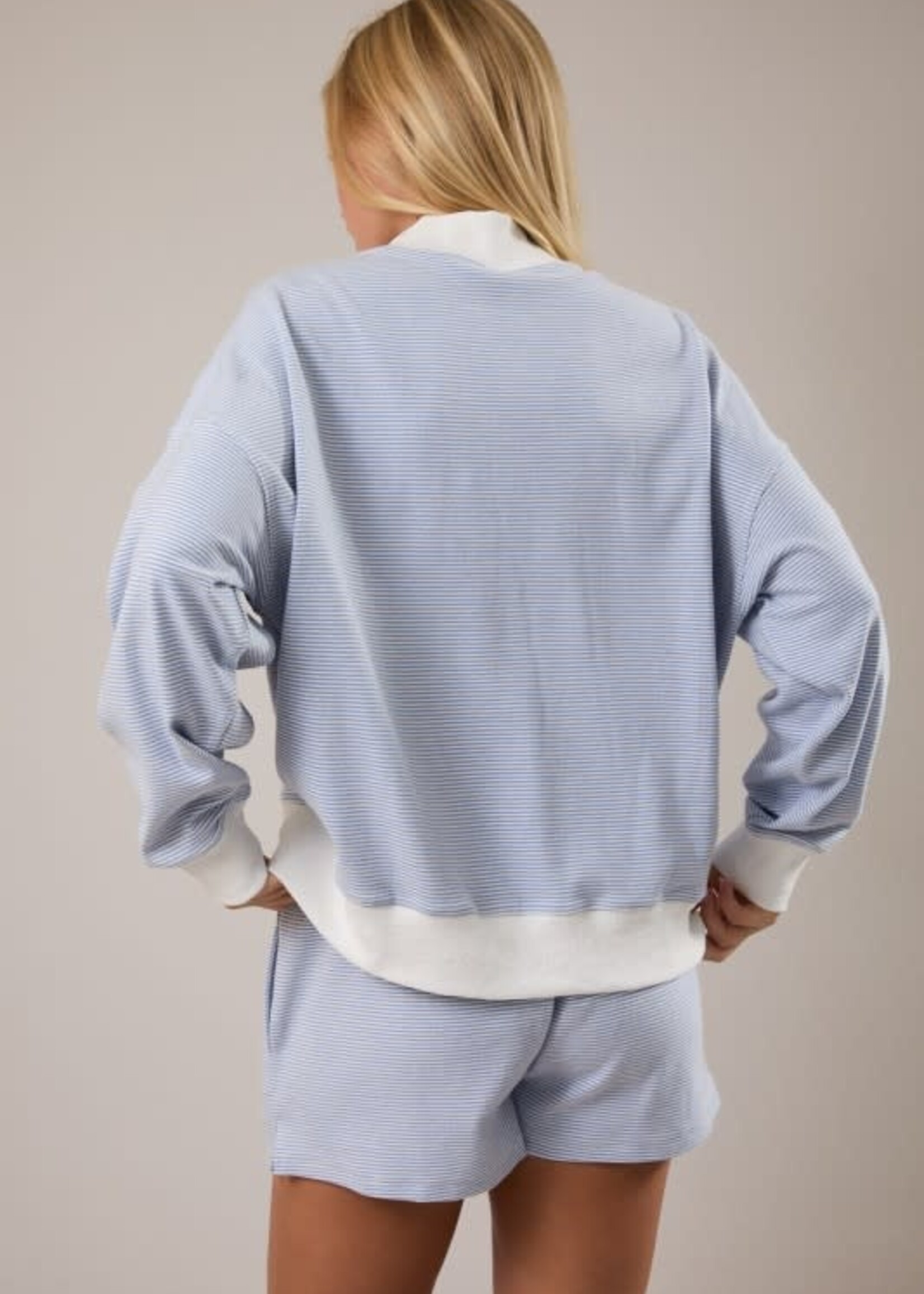 Happy Stripes Mockneck Top