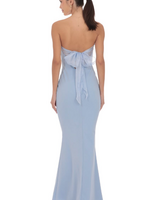 Light Blue Bow Back Formal