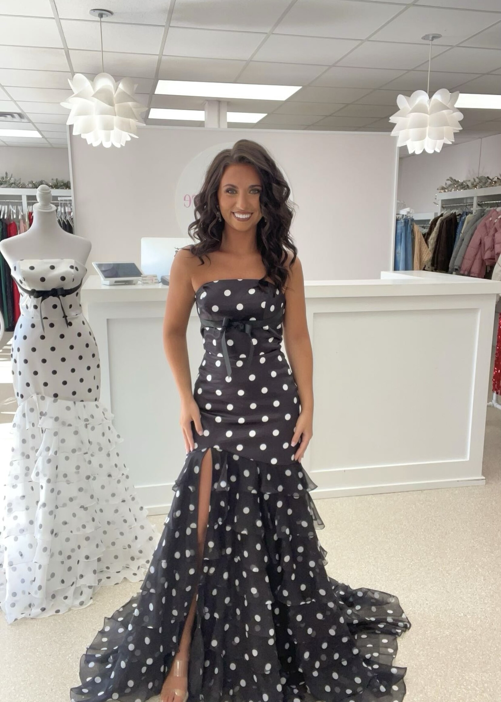 Polka Dot Simple Bow Formal (2 Colors)