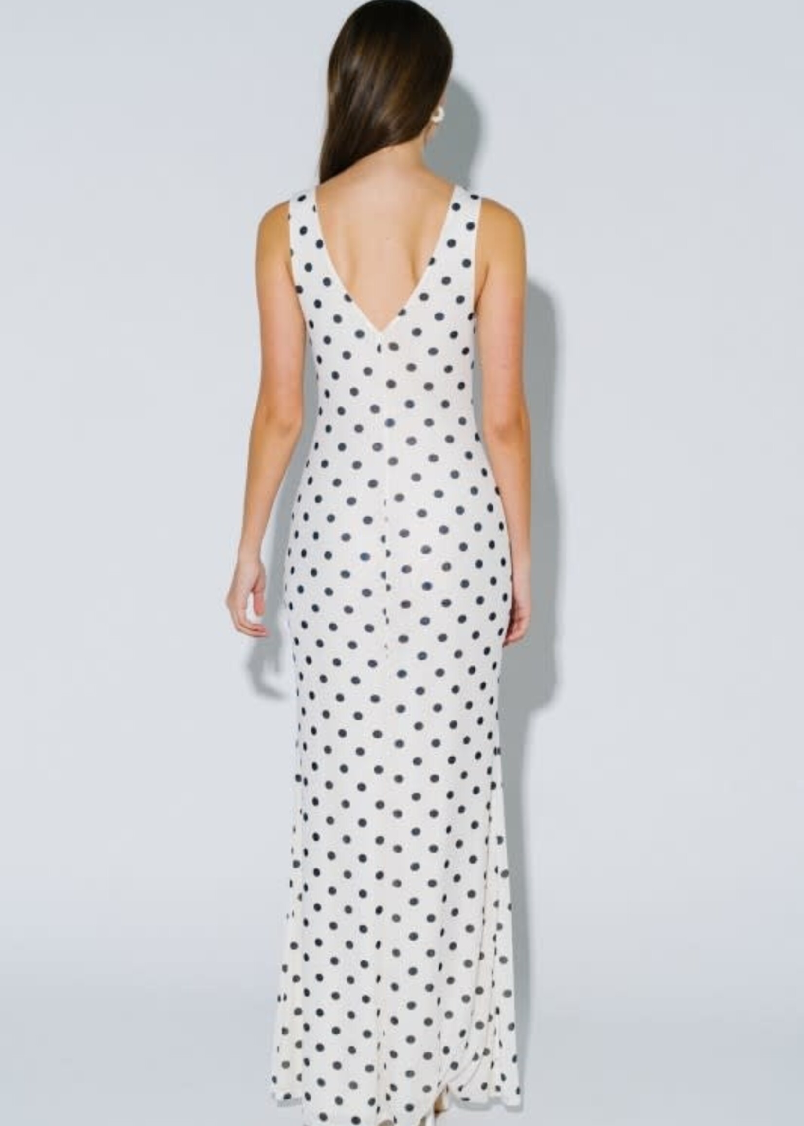 Polka Dot Ivory Maxi Dress