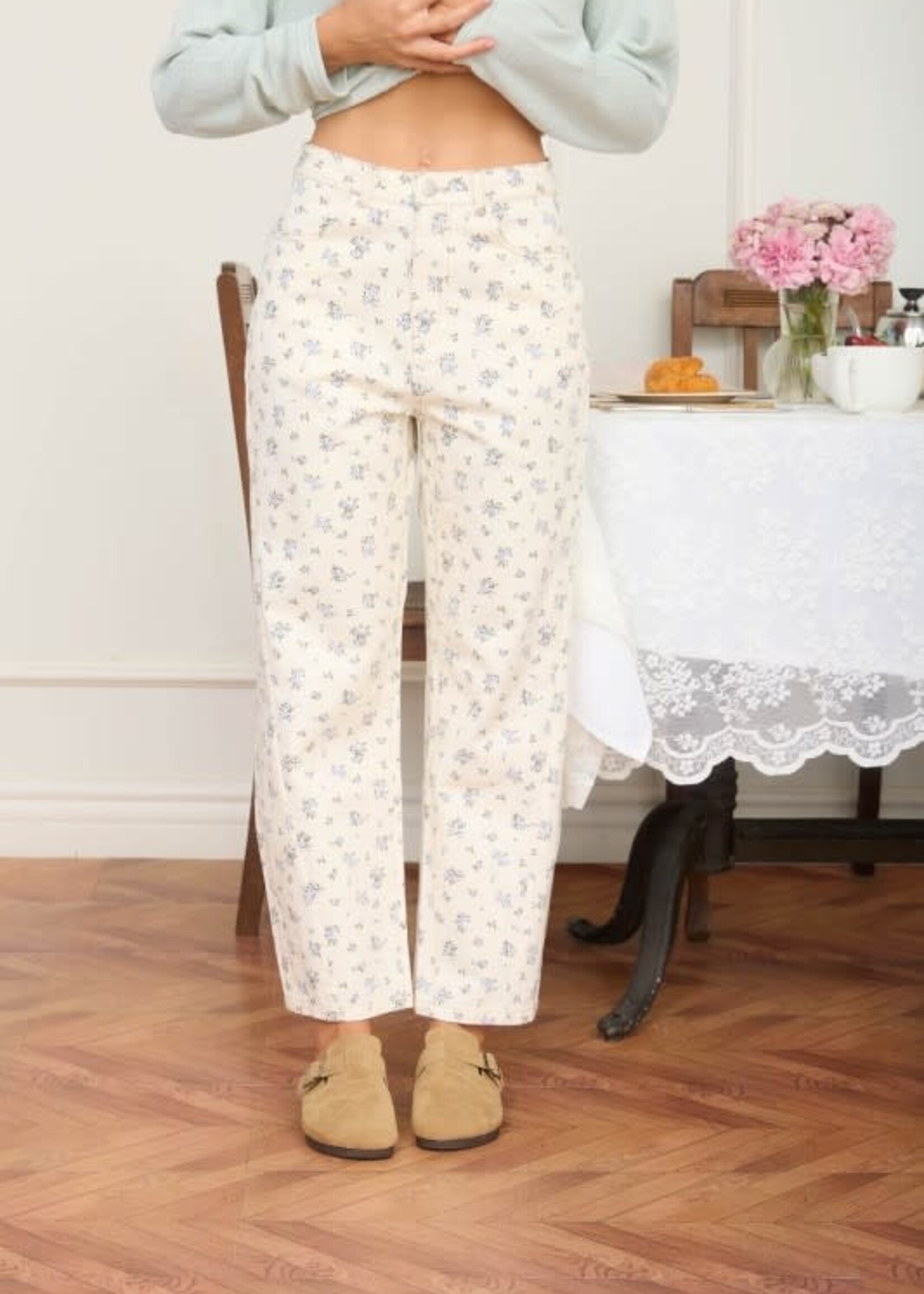 Flora Blue Floral Denim