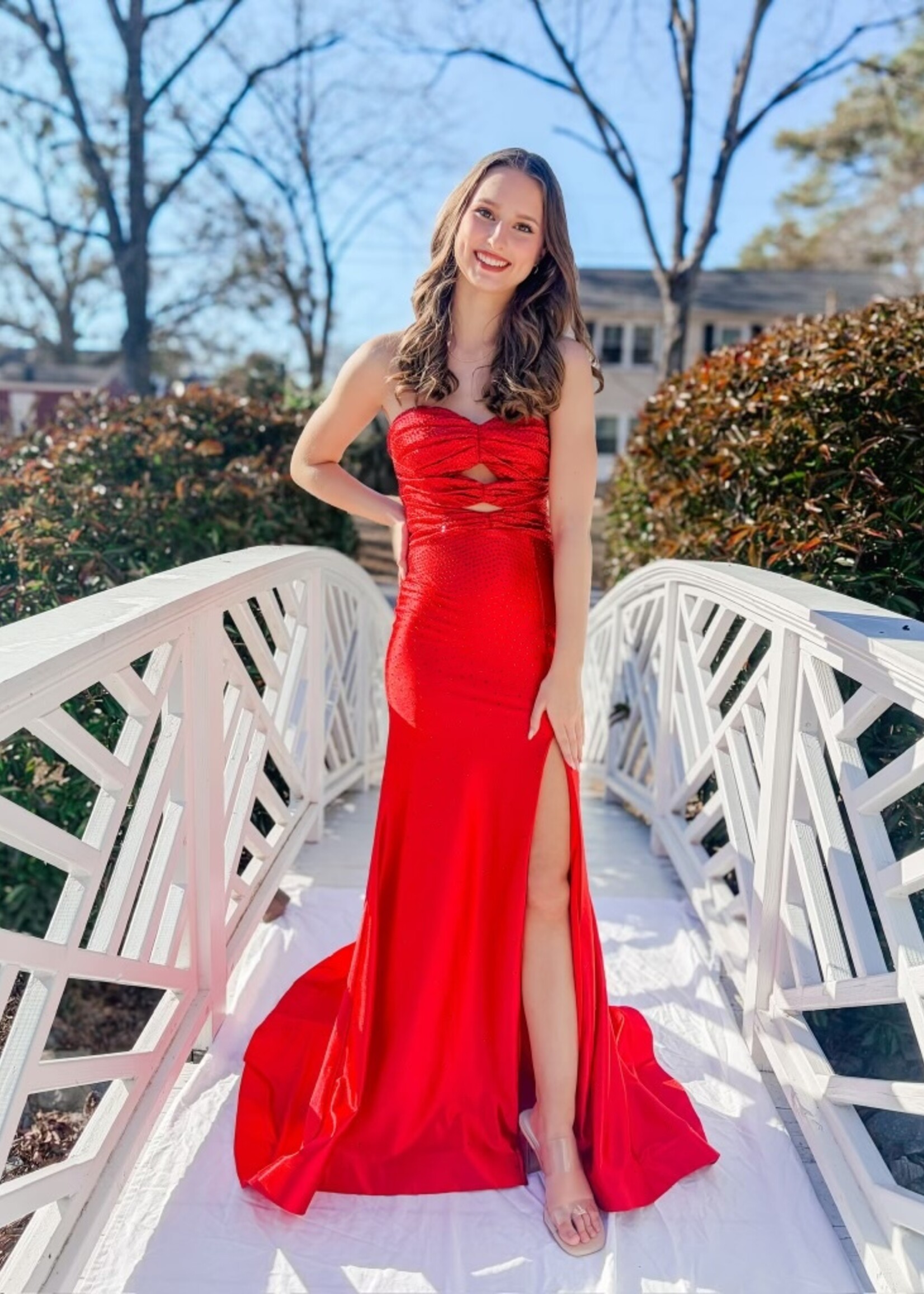 Cut Out Beaded Formal (4 Colors)