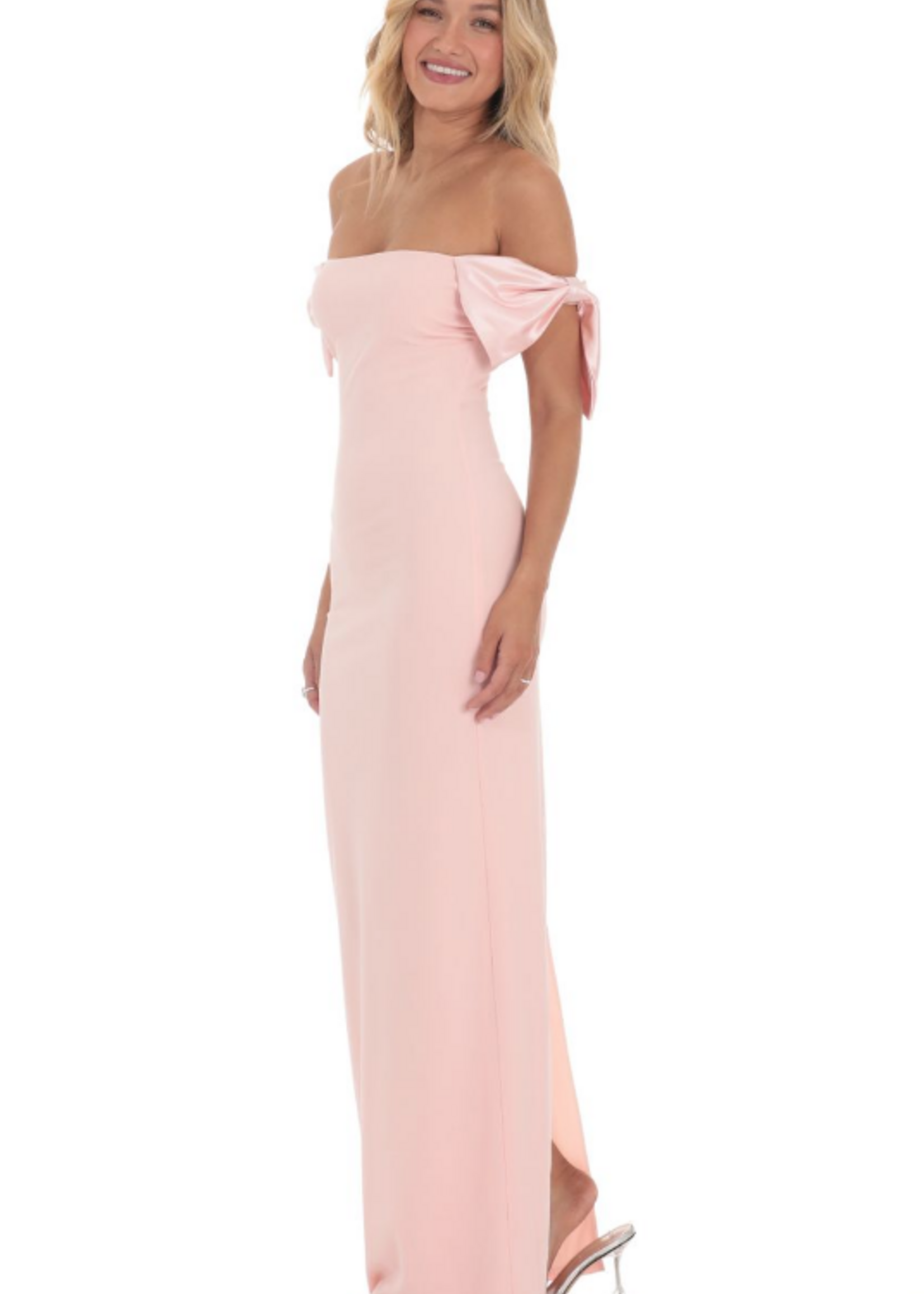 Elegant Pink Bow Formal