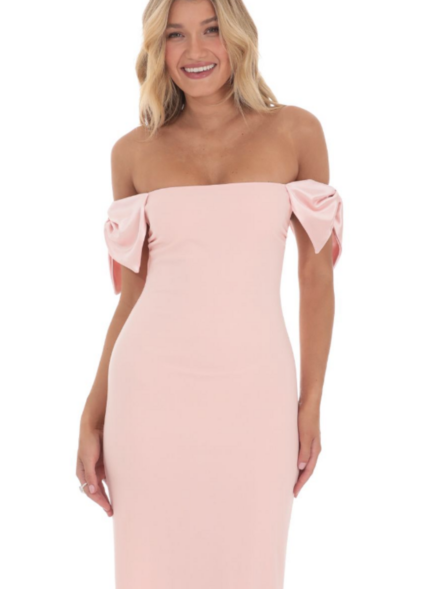 Elegant Pink Bow Formal