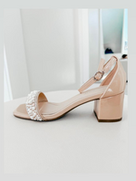 Pearl Detail Nude Heels