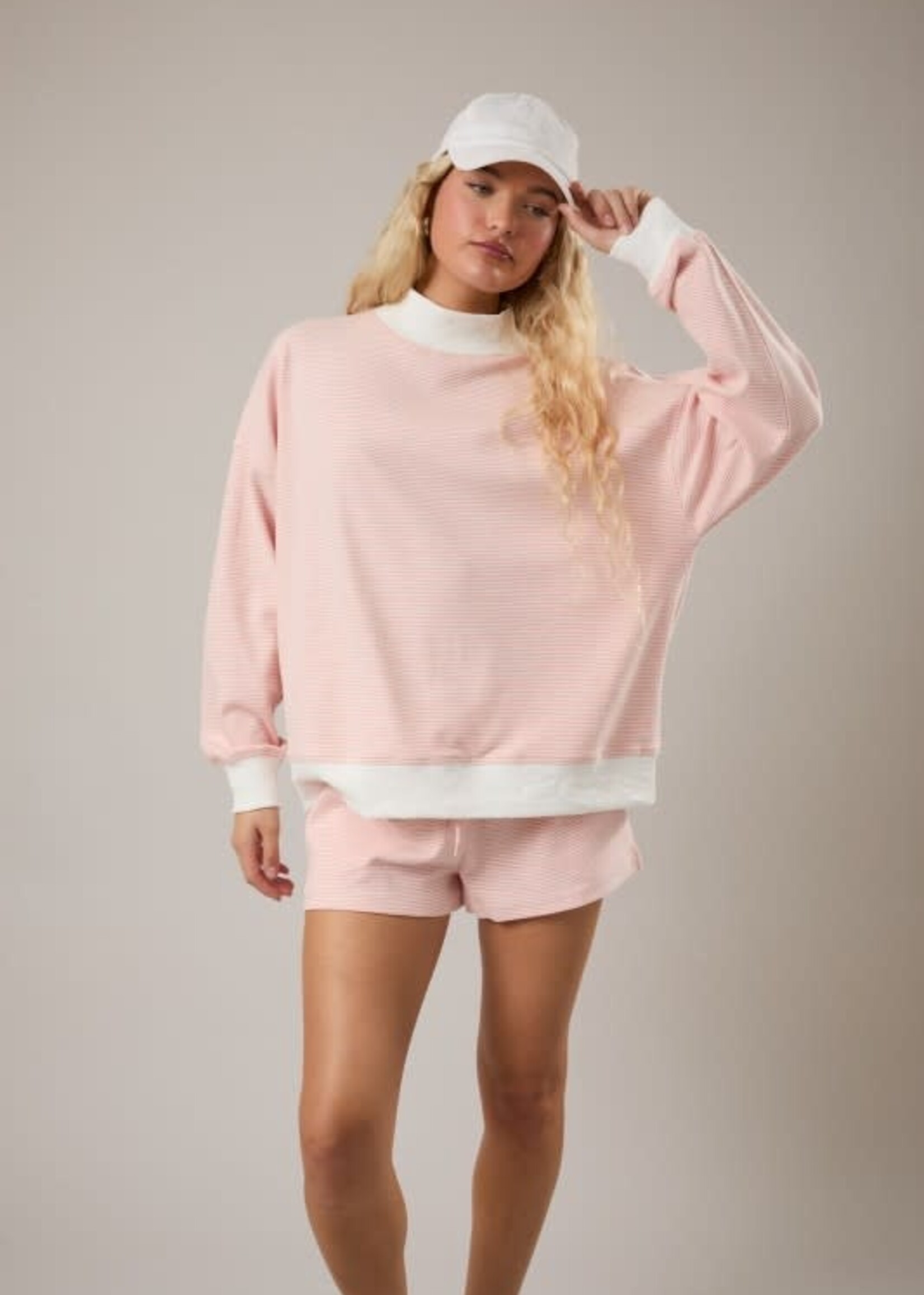 Happy Stripes Mockneck Top