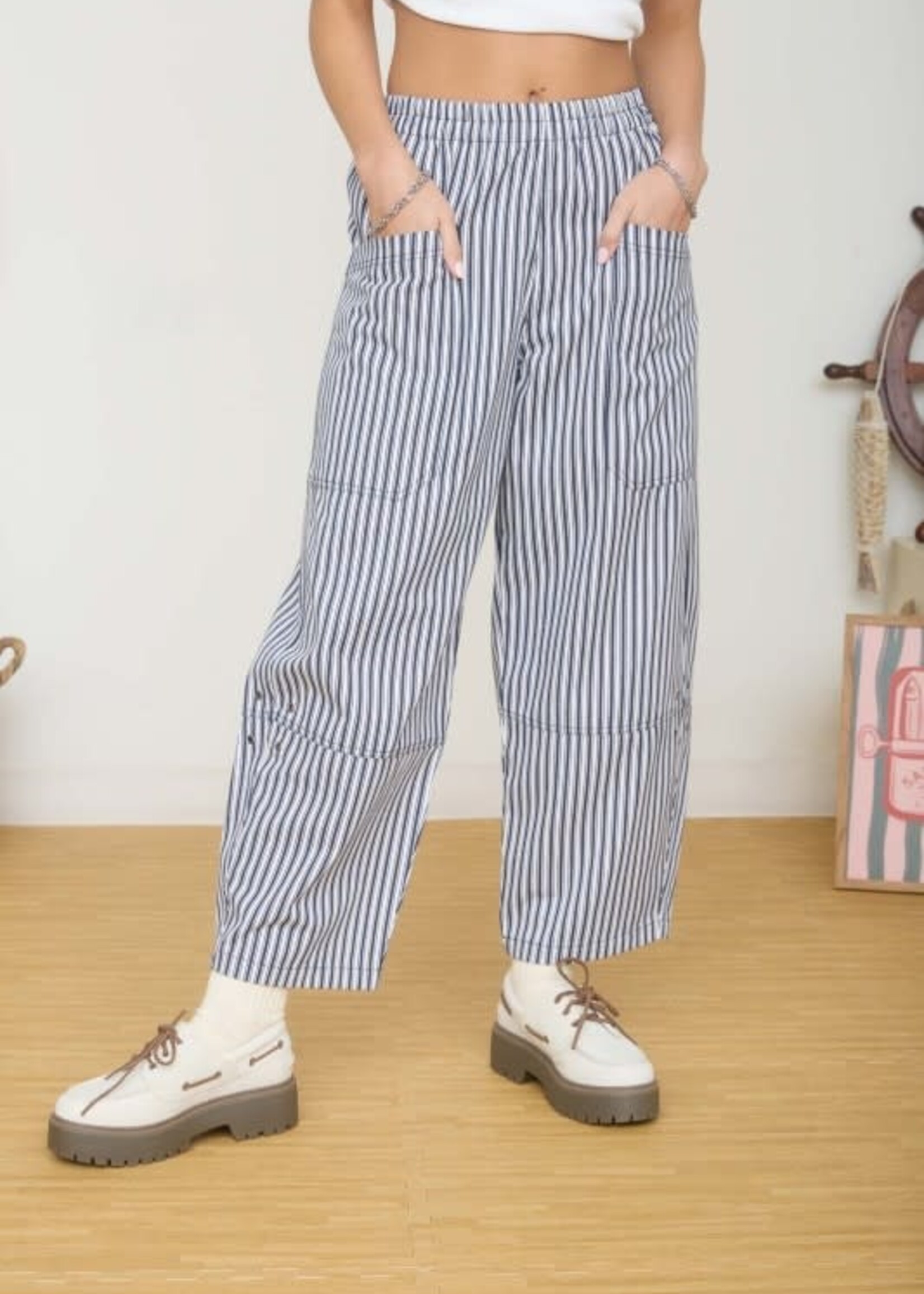 Stripe Wide Leg Pants