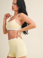 Butter Yellow Double Layer Bra Top