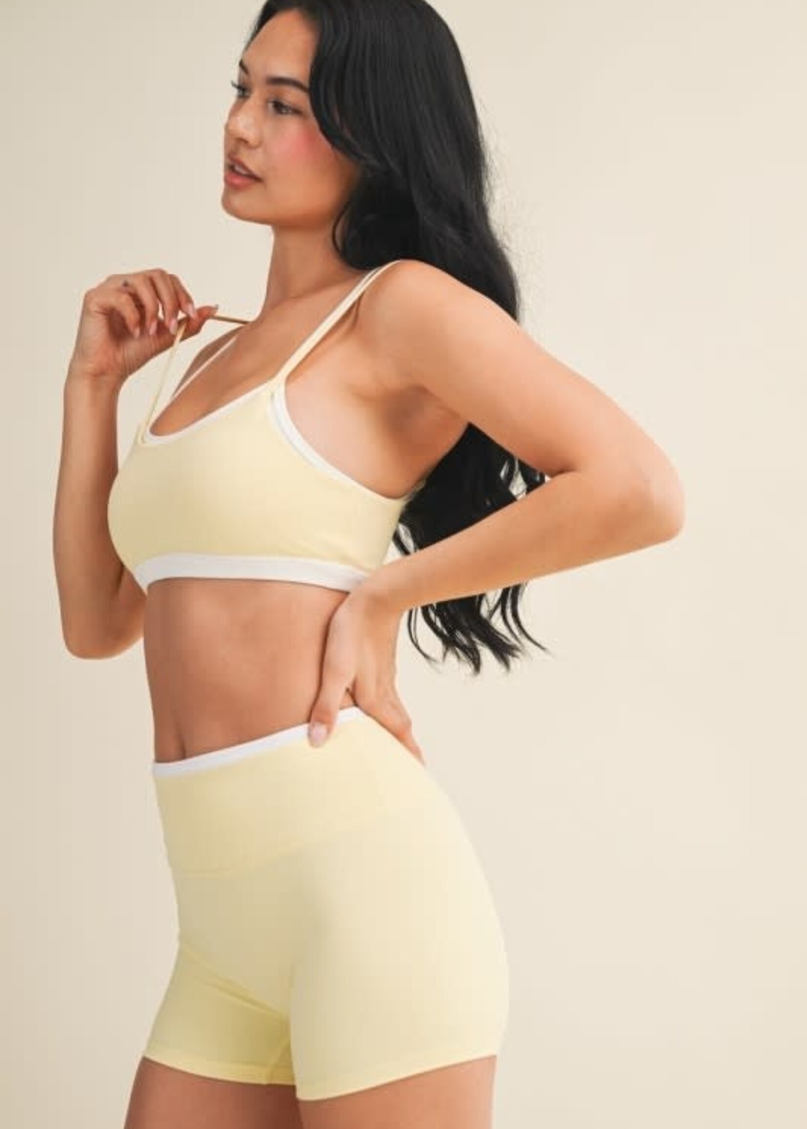 Butter Yellow Double Layer Bra Top