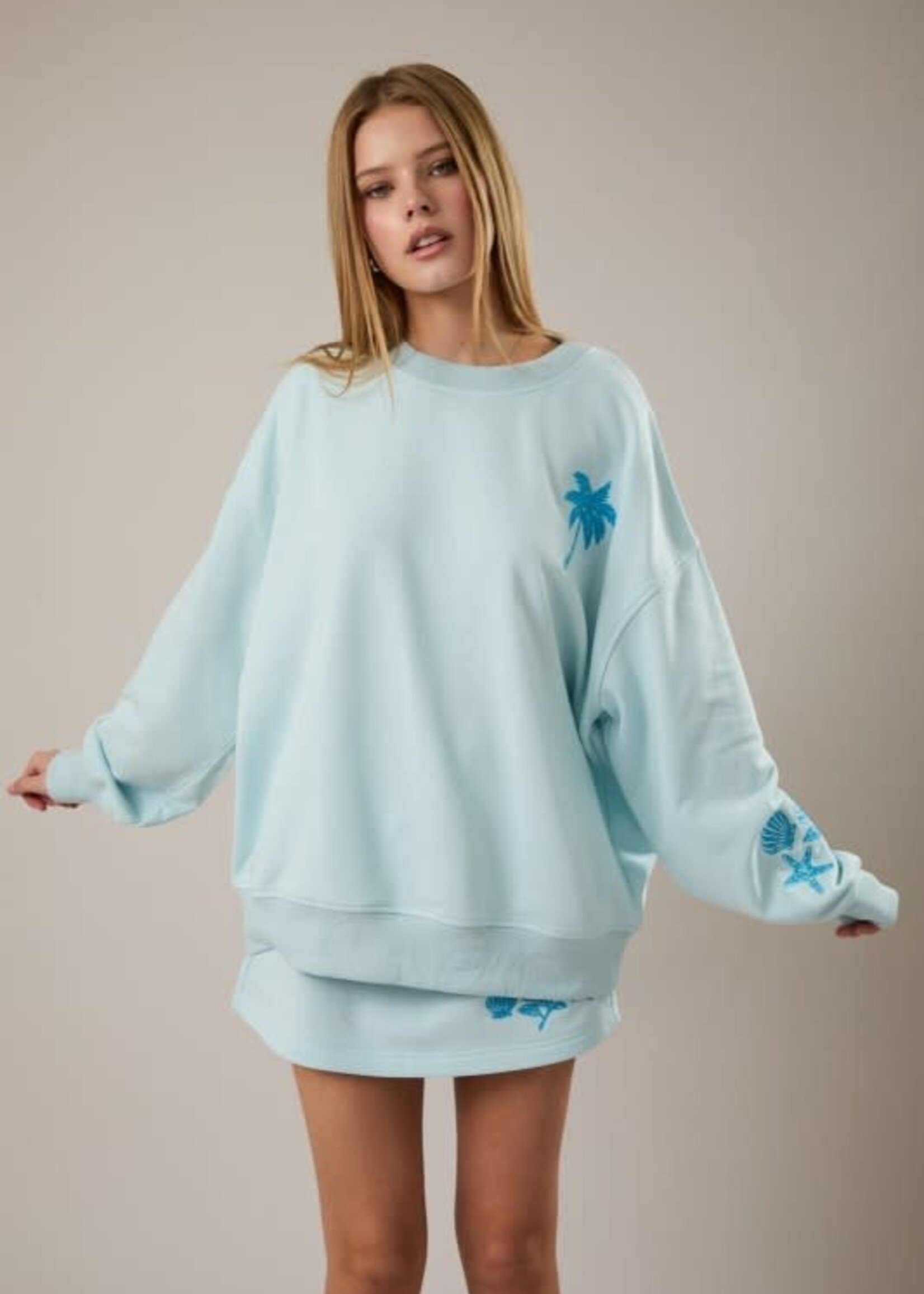 Shell Yeah Aqua Sweatshirt