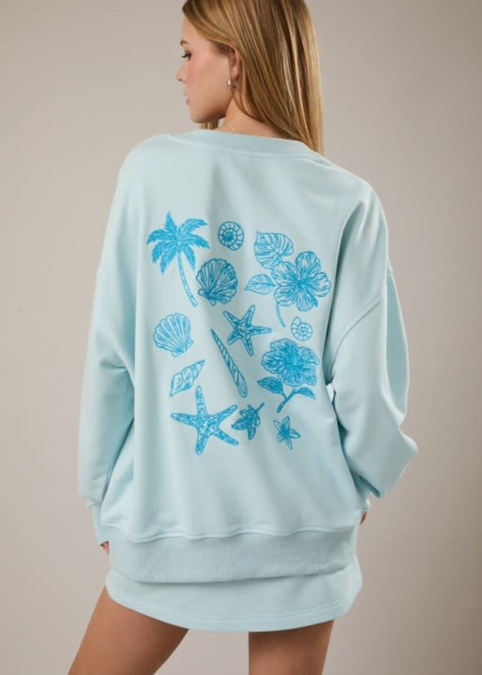 Shell Yeah Aqua Sweatshirt
